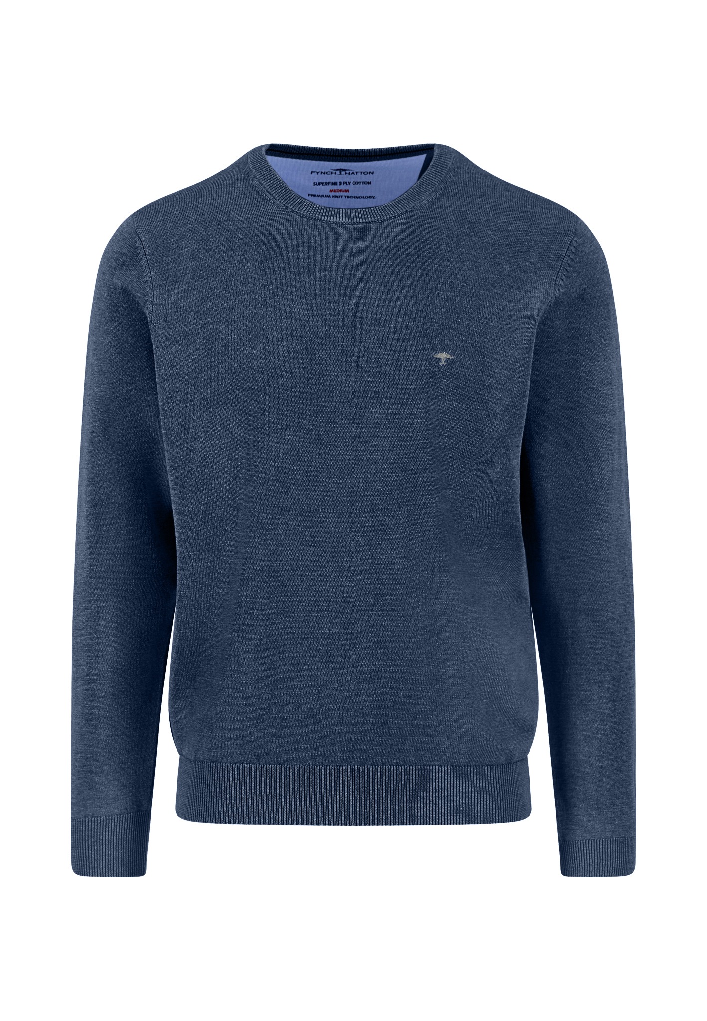 FYNCH-HATTON Rundhalspullover aus Baumwolle, mit Rundhalsausschnitt, Regula günstig online kaufen