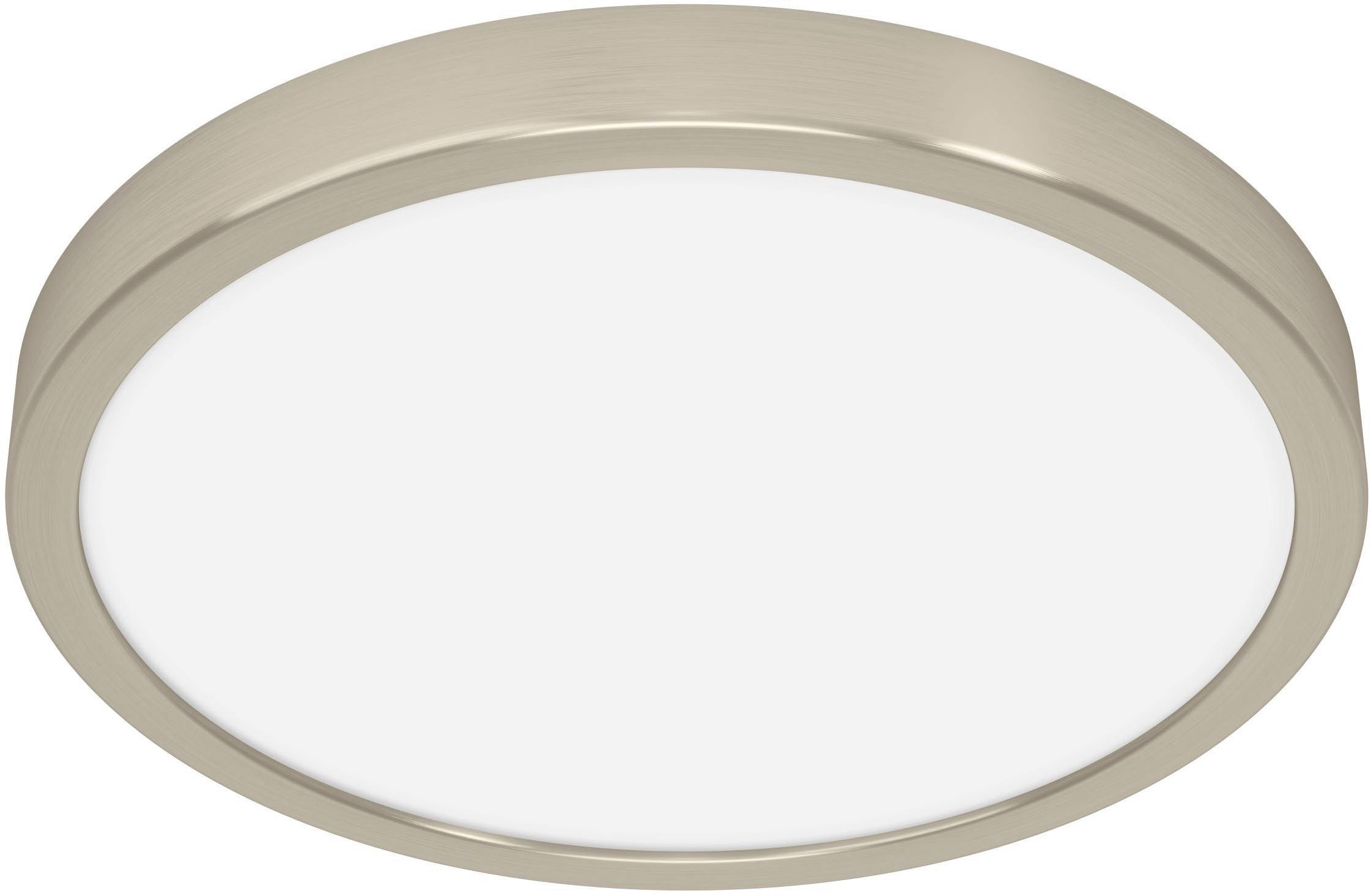"EGLO Aufbauleuchte ""Fueva 6 Deckenleuchte, Badlampe Decke, Metall und Kunststoff, IP44"", silber (silberfarben), 1, Ø 27,8cm H: 2,5cm, 1 Stk.