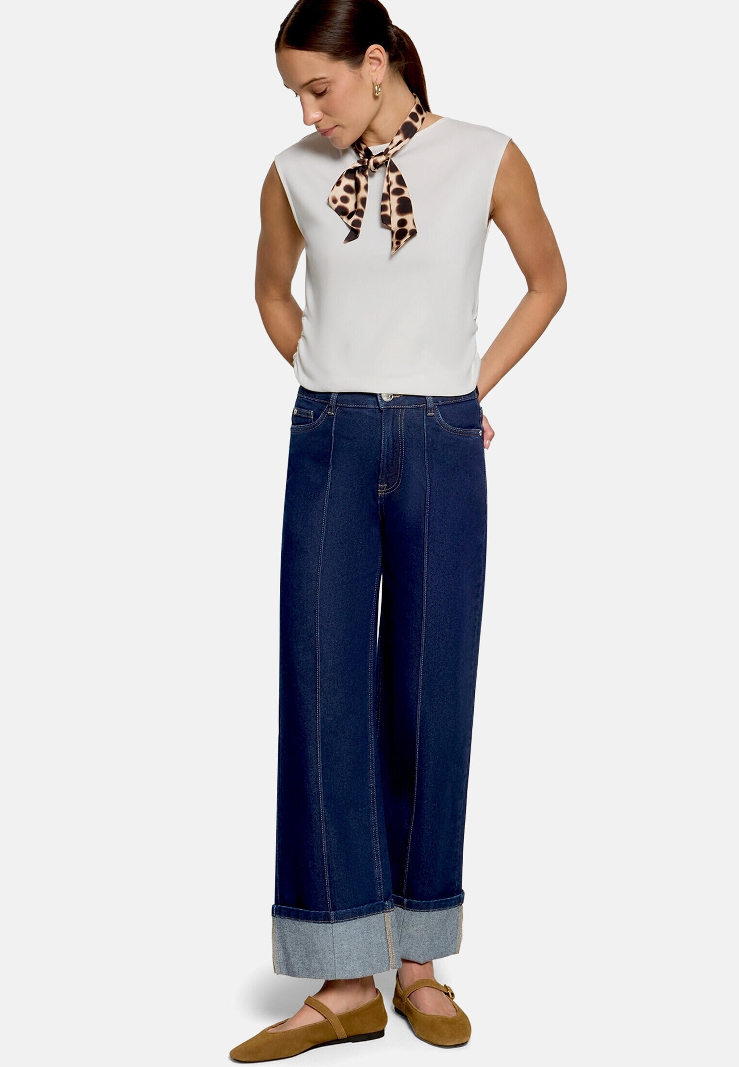Zero Weite Jeans »Damen Look-Jeans mit Biesen Style Witney«