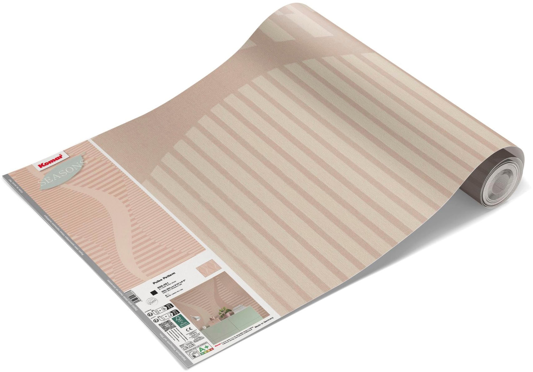 Komar Fototapete »Vlies Fototapete - Pulse Pattern - Größe 300 x 250 cm« Motiv | bedruckt glatt