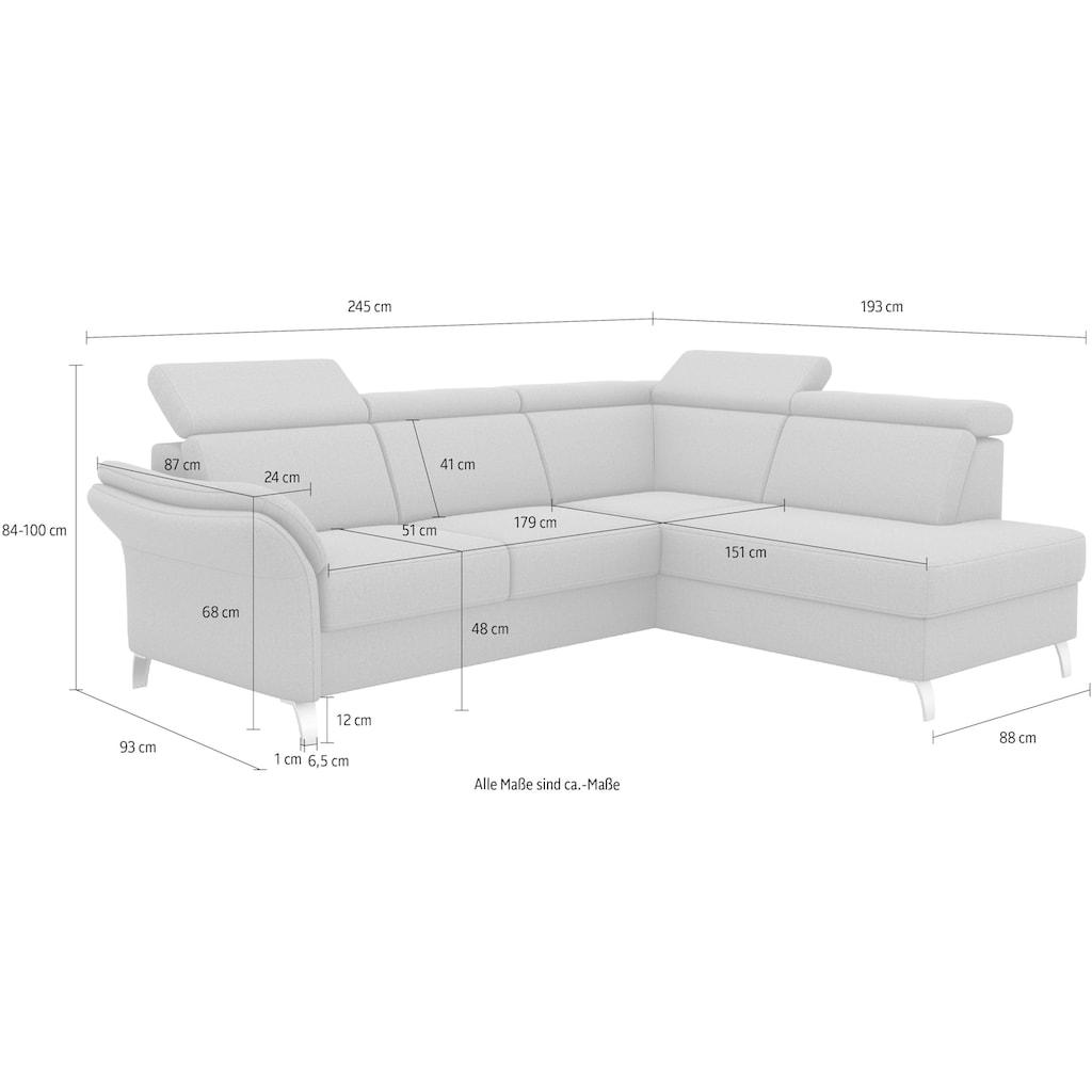 sit&more Ecksofa »Vincenzo«