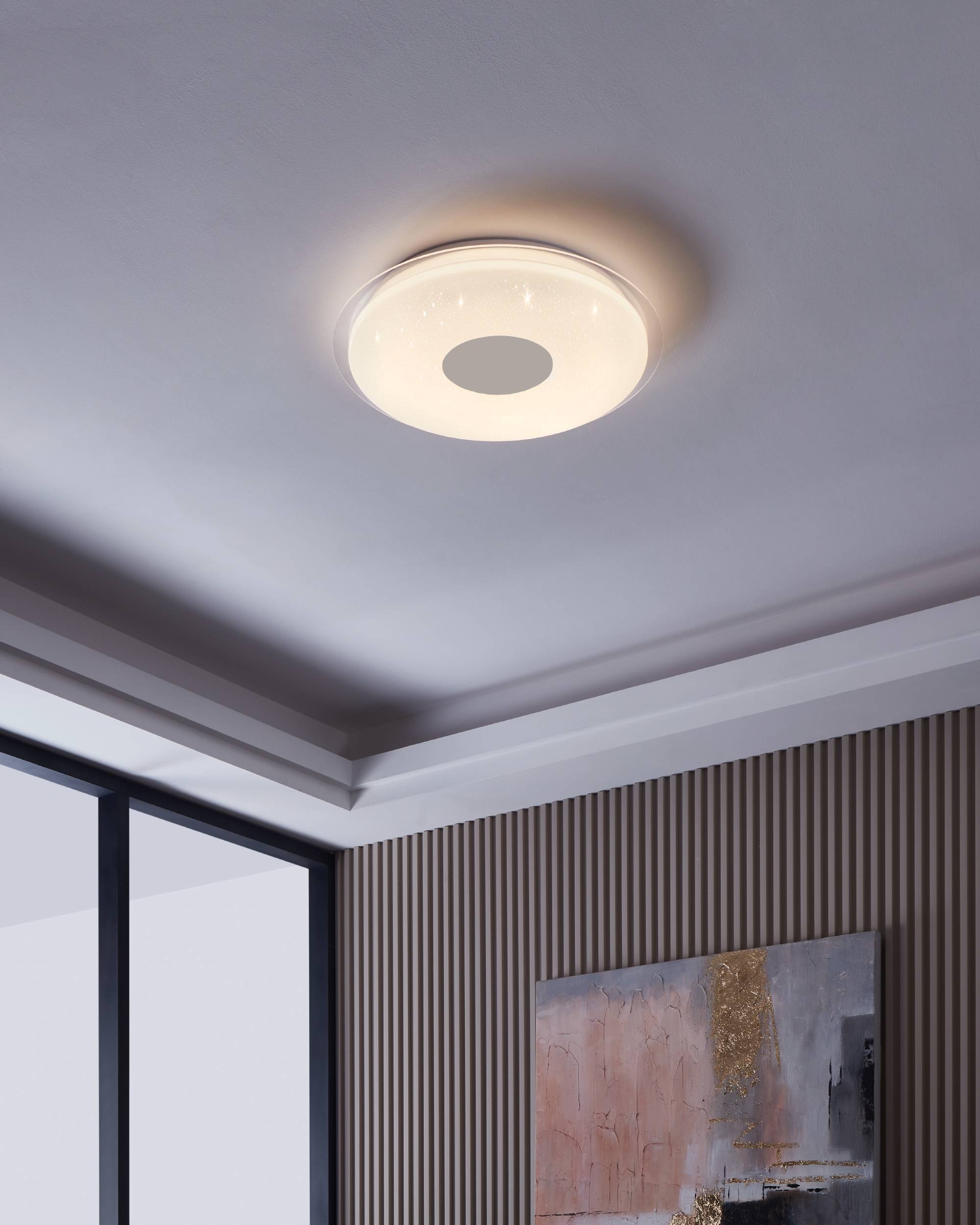 EGLO LED-Deckenleuchte »LANCIANO-Z« in weiß und transparent aus Stahl / inkl. LED fest integriert - 4 x 11,2 Watt