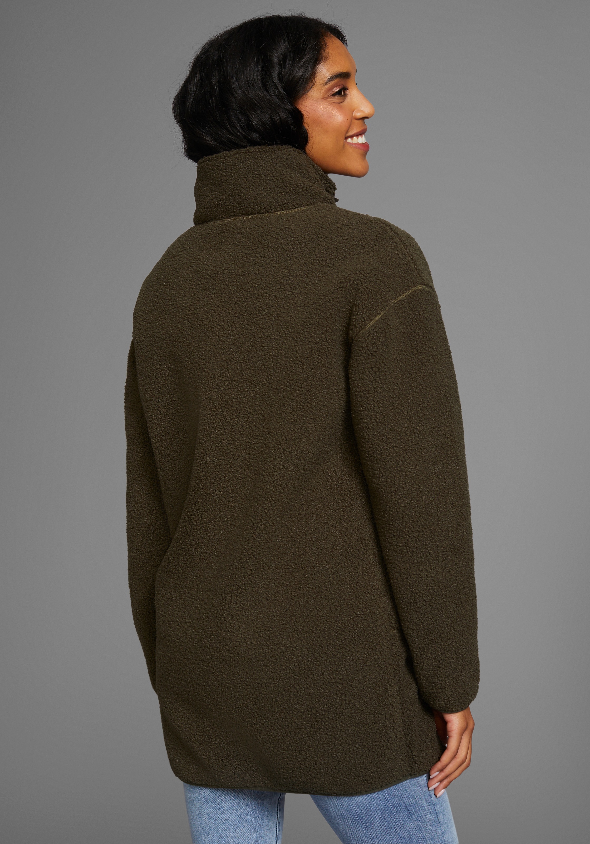 Polarino Fleecejacke, Oversize, atmungsaktiv, schnell trocknend günstig online kaufen