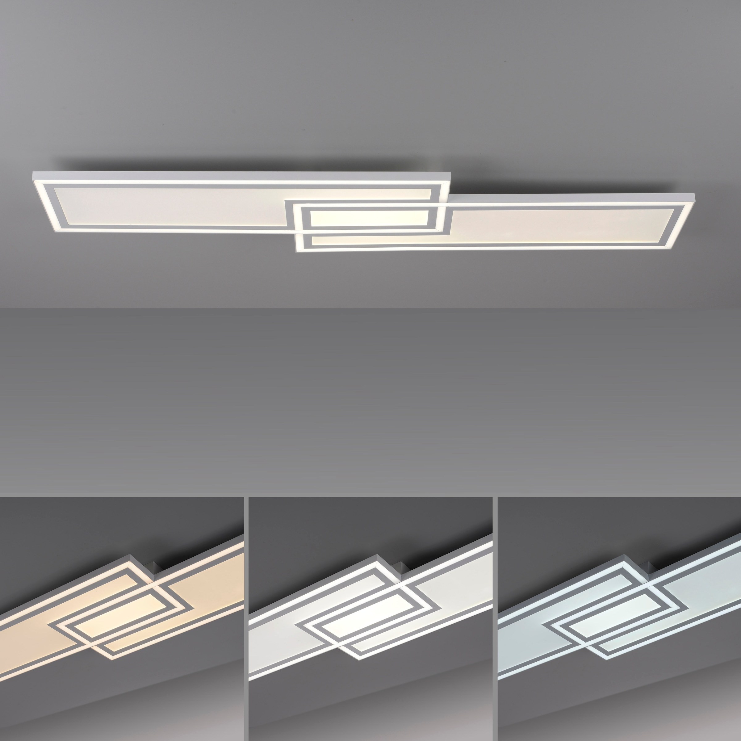 JUST LIGHT Deckenleuchte »EDGING«, 1 flammig, Leuchtmittel LED-Board | LED fest integriert, LED, CCT - über Fernbedienung, dimmbar über Fernbedienung