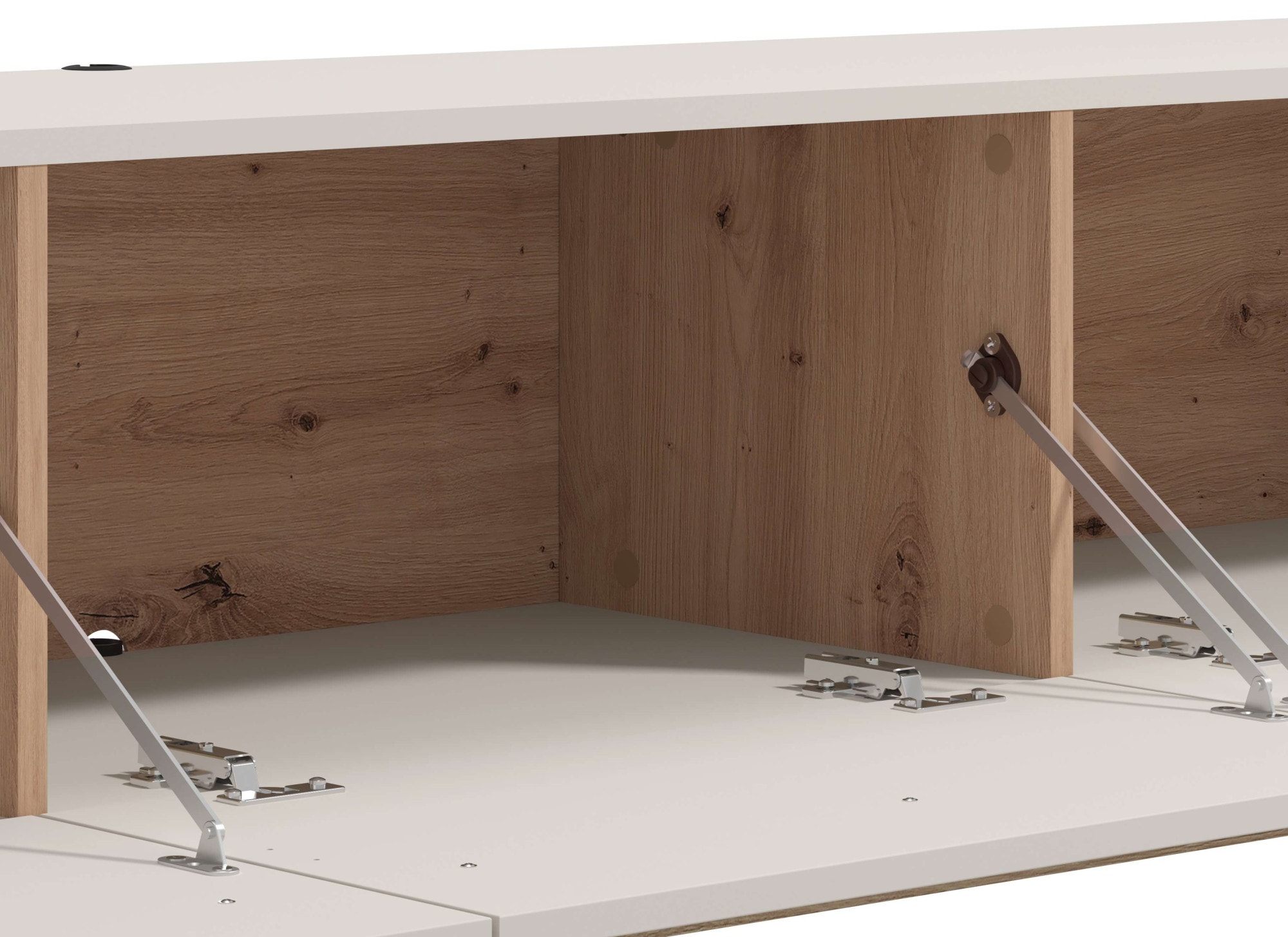 INOSIGN Lowboard »Arles TV-Kommode, Breite 128 /154/192 cm, TV-Schrank, Wandmontage«, mit geschlossenen Fächern, in Kaschmir Farbe, mit Klappentüren