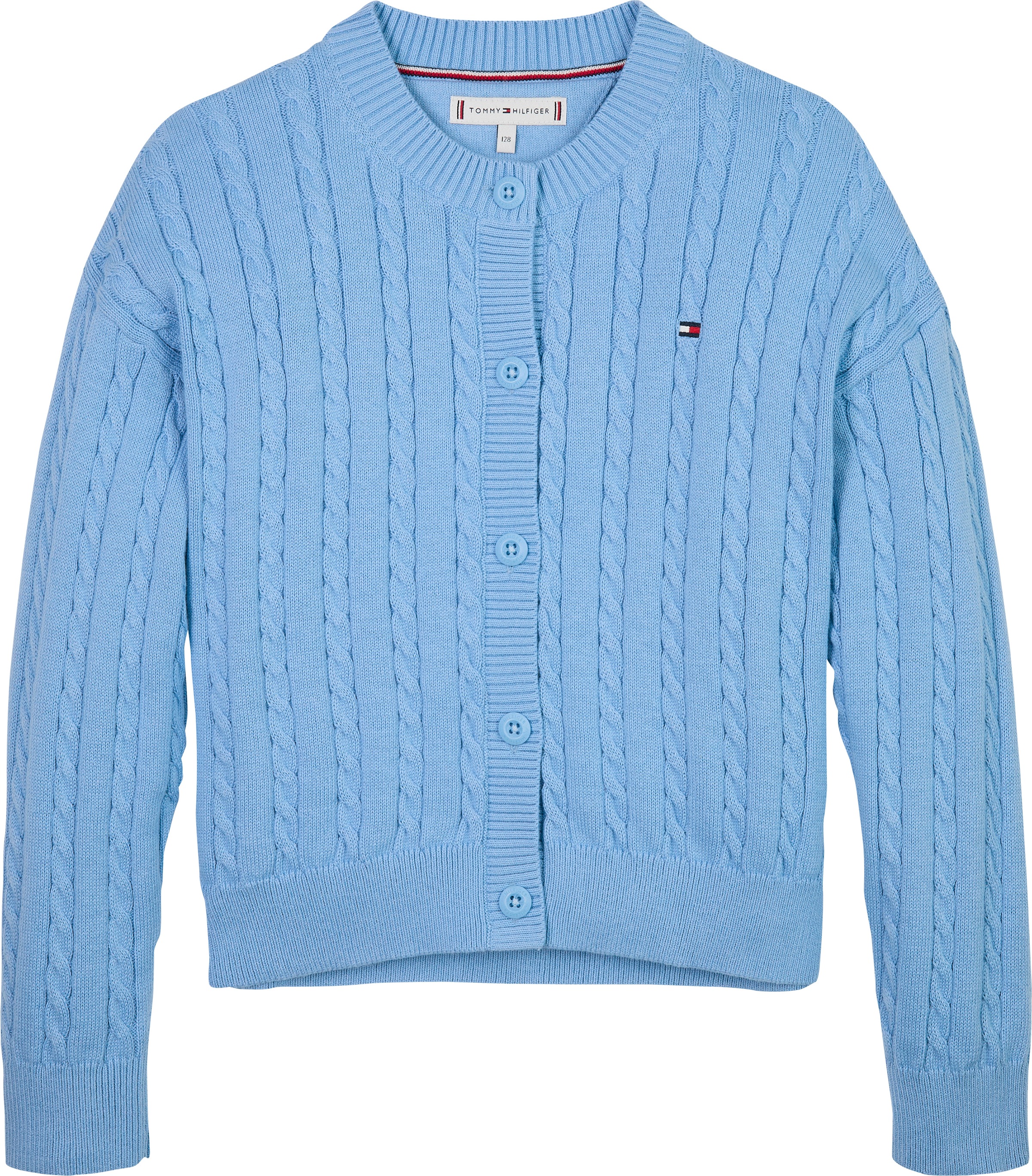 Tommy Hilfiger Strickjacke »CABLE CARDIGAN«, für Kinder bis 16 Jahre, mit Zopfmuster