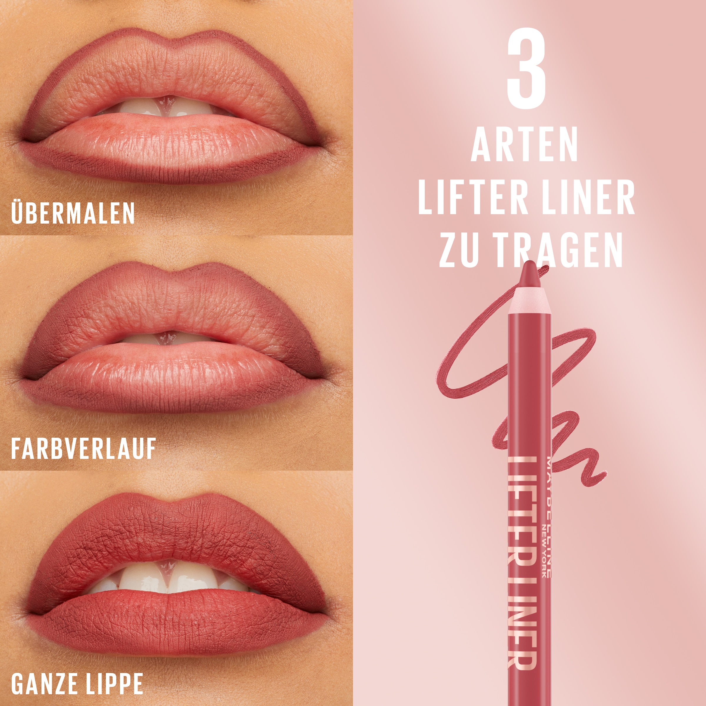 MAYBELLINE NEW YORK Schmink-Set »Set: Lifter Gloss + Lifter Liner Lippenkonturenstift«