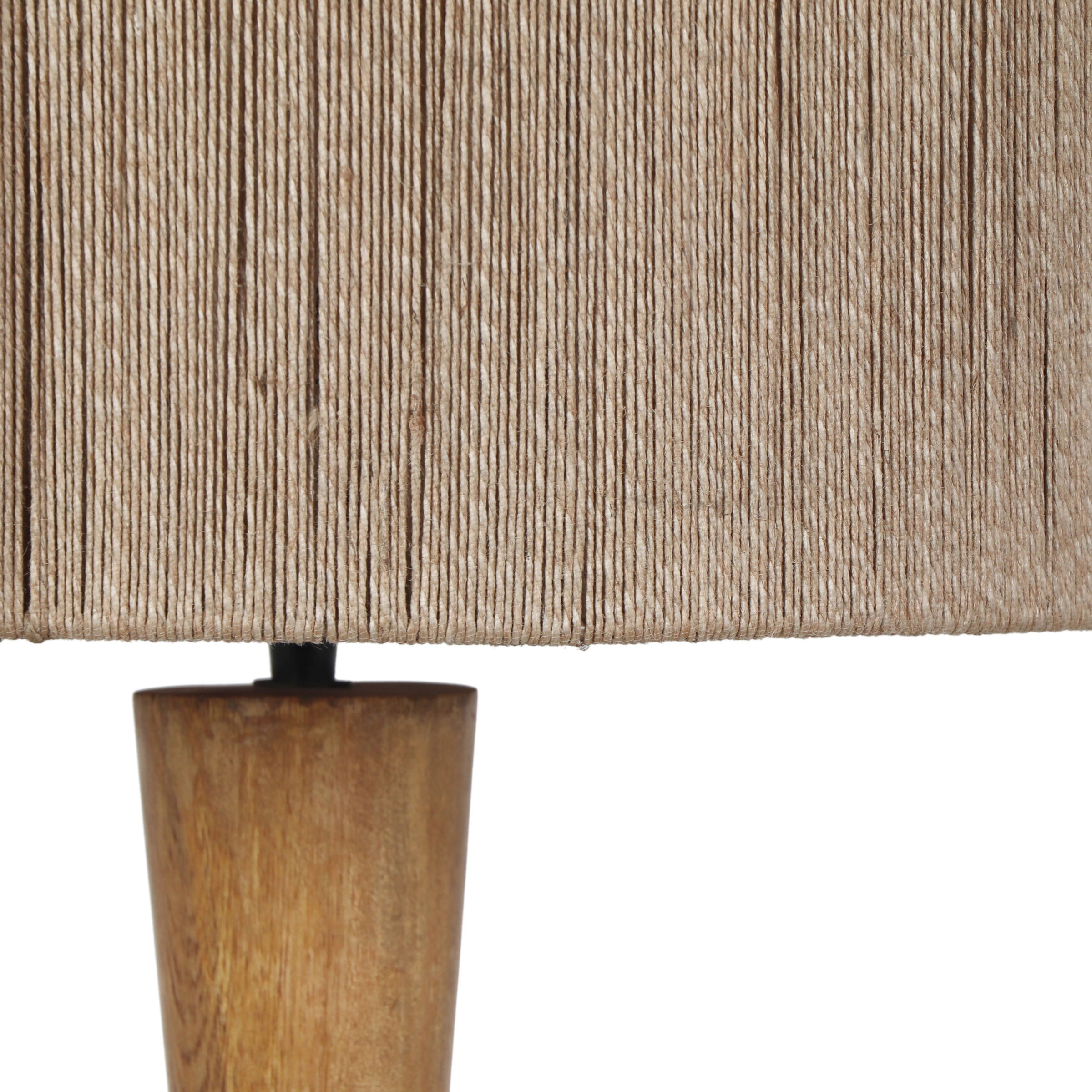TRIO Leuchten Stehlampe »TOBA, Massivholz Stehleuchte naturbelassen, mit Jute Lampenschirm« E27 1 Stk. warmweiß - kaltweiß exkl 1x E27 max 10W, Höhe 135 cm Ø 35 cm, Schirm Fäden aus Jute Stoff