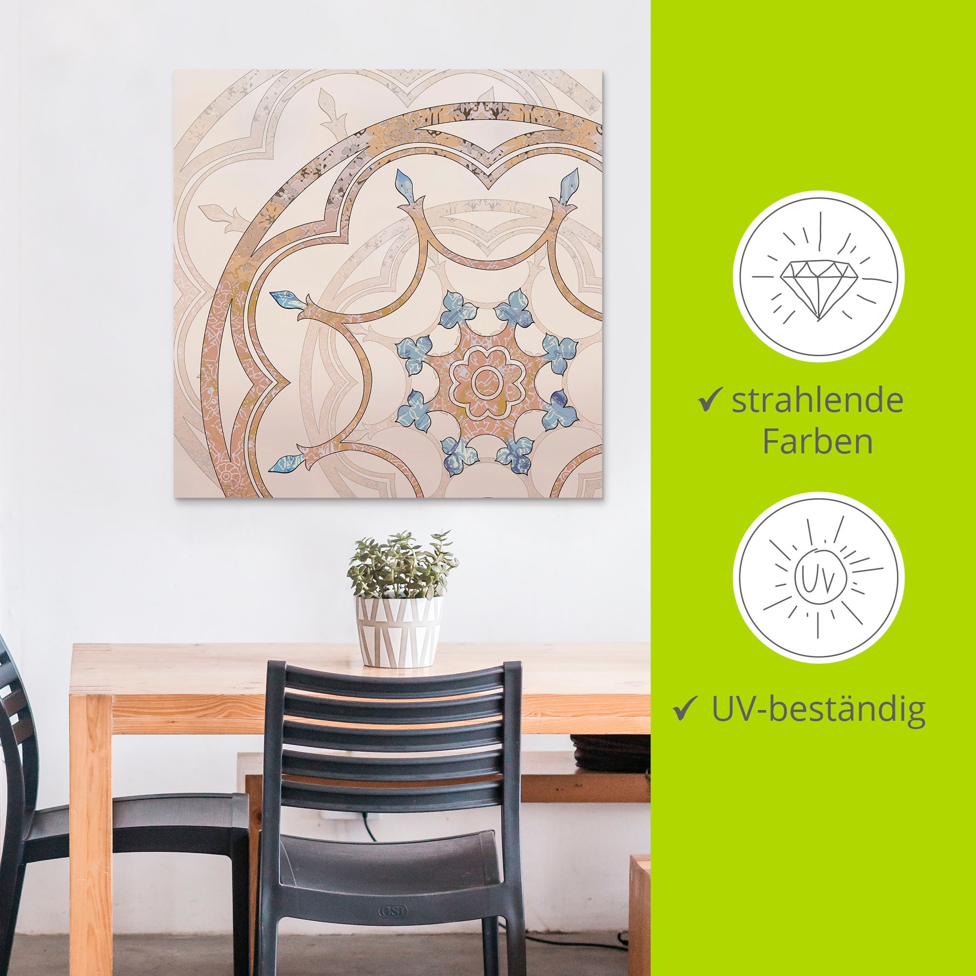 Artland Wandbild »Boho Mandala«, Muster, (1 St.), als Alubild, Outdoorbild, Leinwandbild, Poster in verschied. Größen