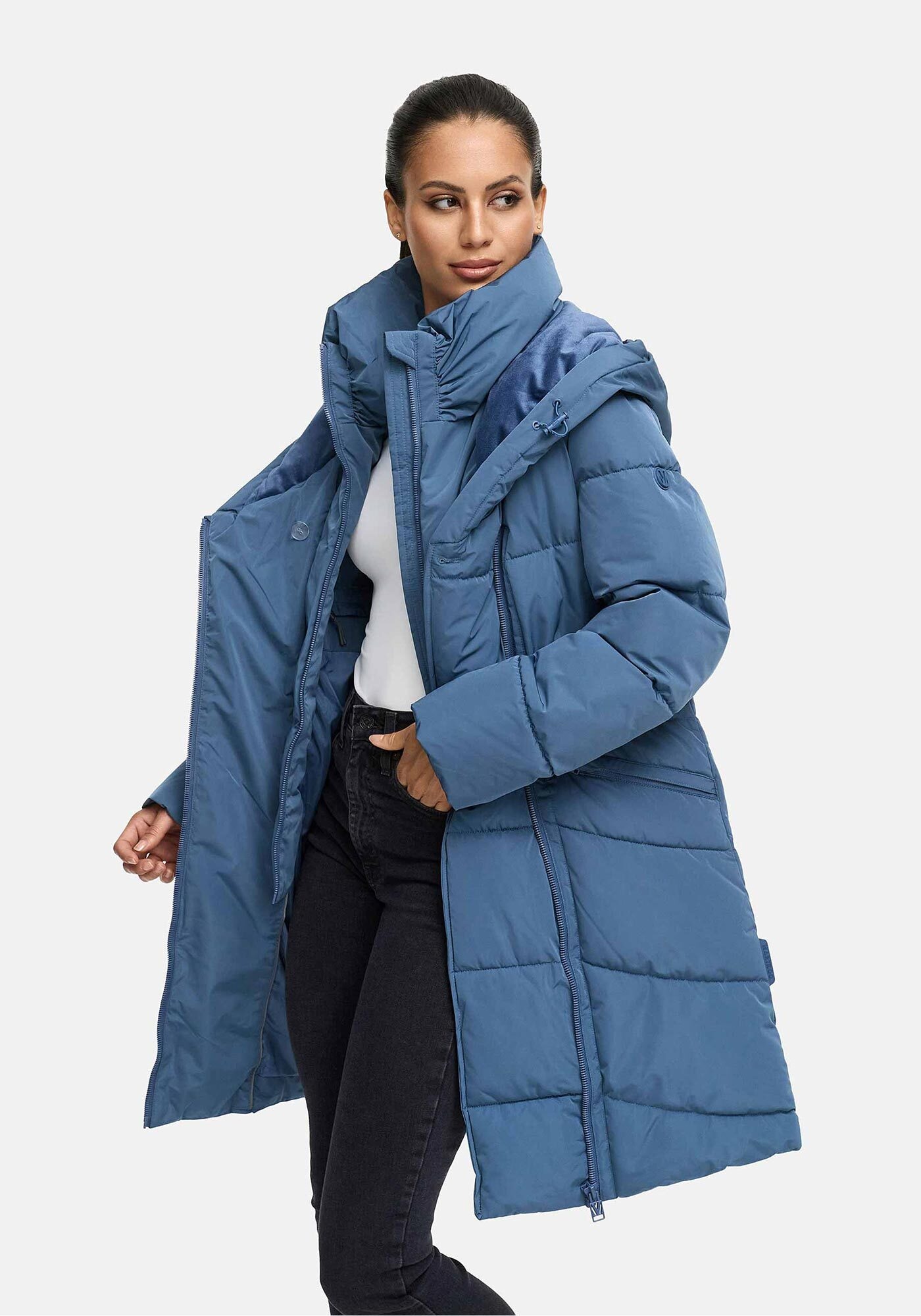 Marikoo Winterjacke »Virenaa«, mit extra hohem Kragen und warmem Fleecefutter
