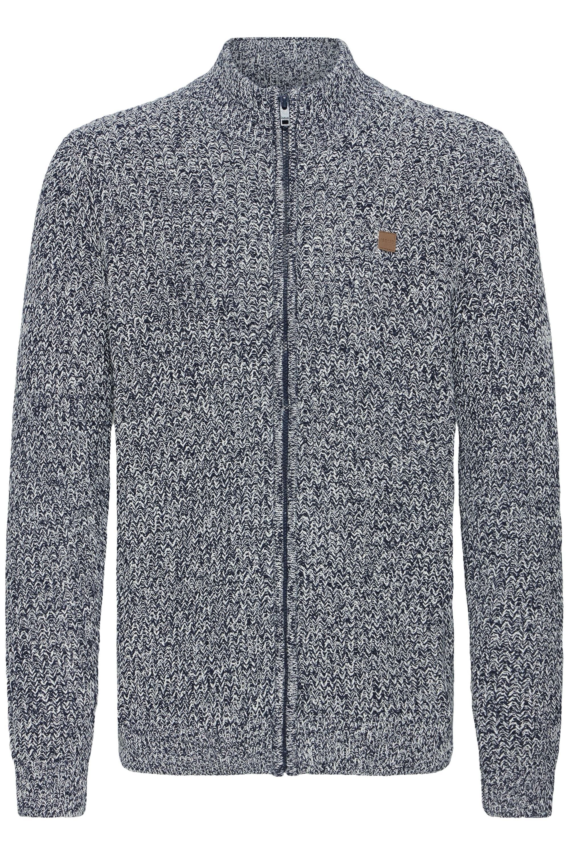 SOLID Herren Strickjacke "Trainingsjacke SDRICARD", blau, Gr. S, Obermaterial: 70% Baumwolle CO recyc.. 30% Polyester Pol. recyc.., Strickjacken