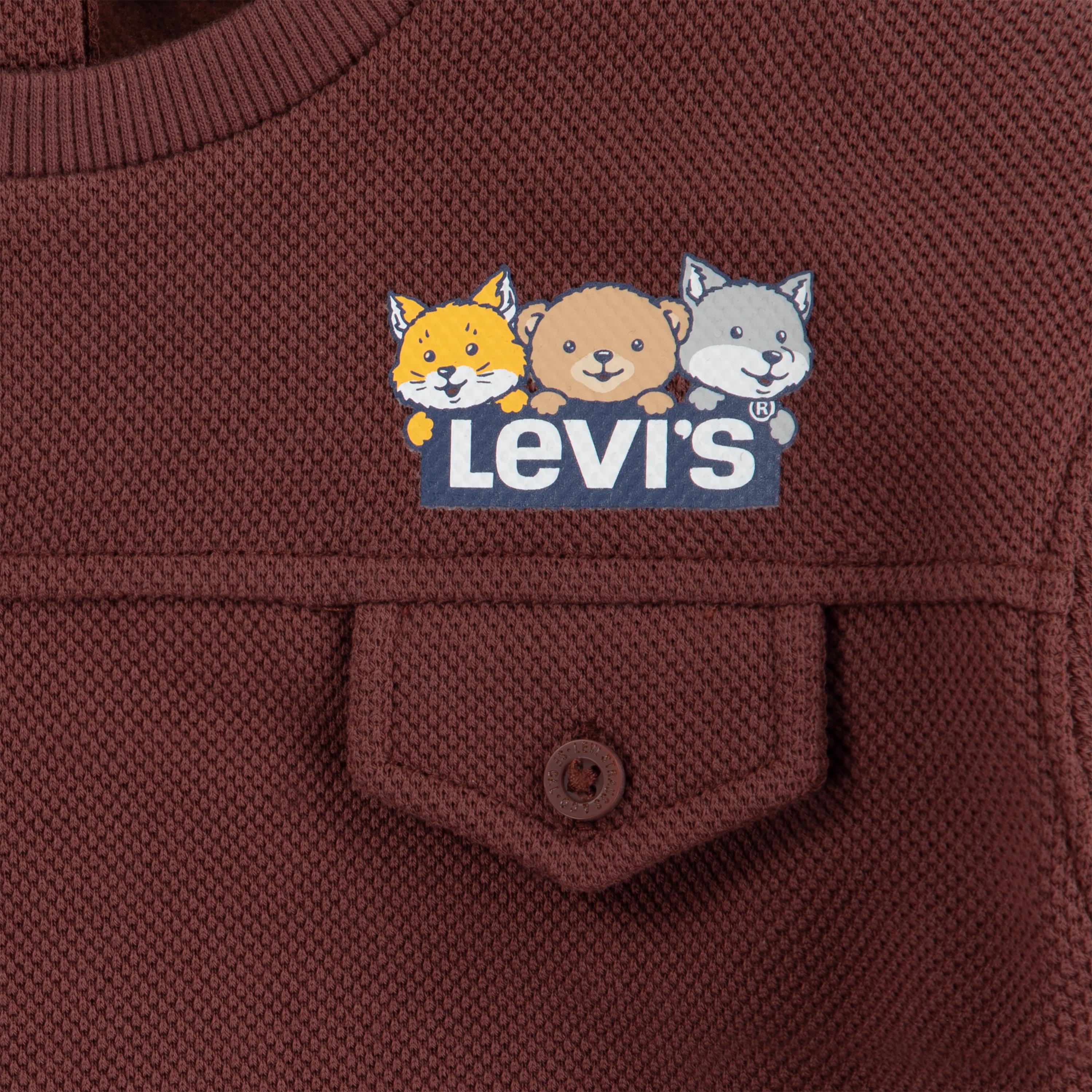 Thumbnail - Levis Kids Sweatshirt "LVB CHARACTER POCKET CREW" mit Struktur