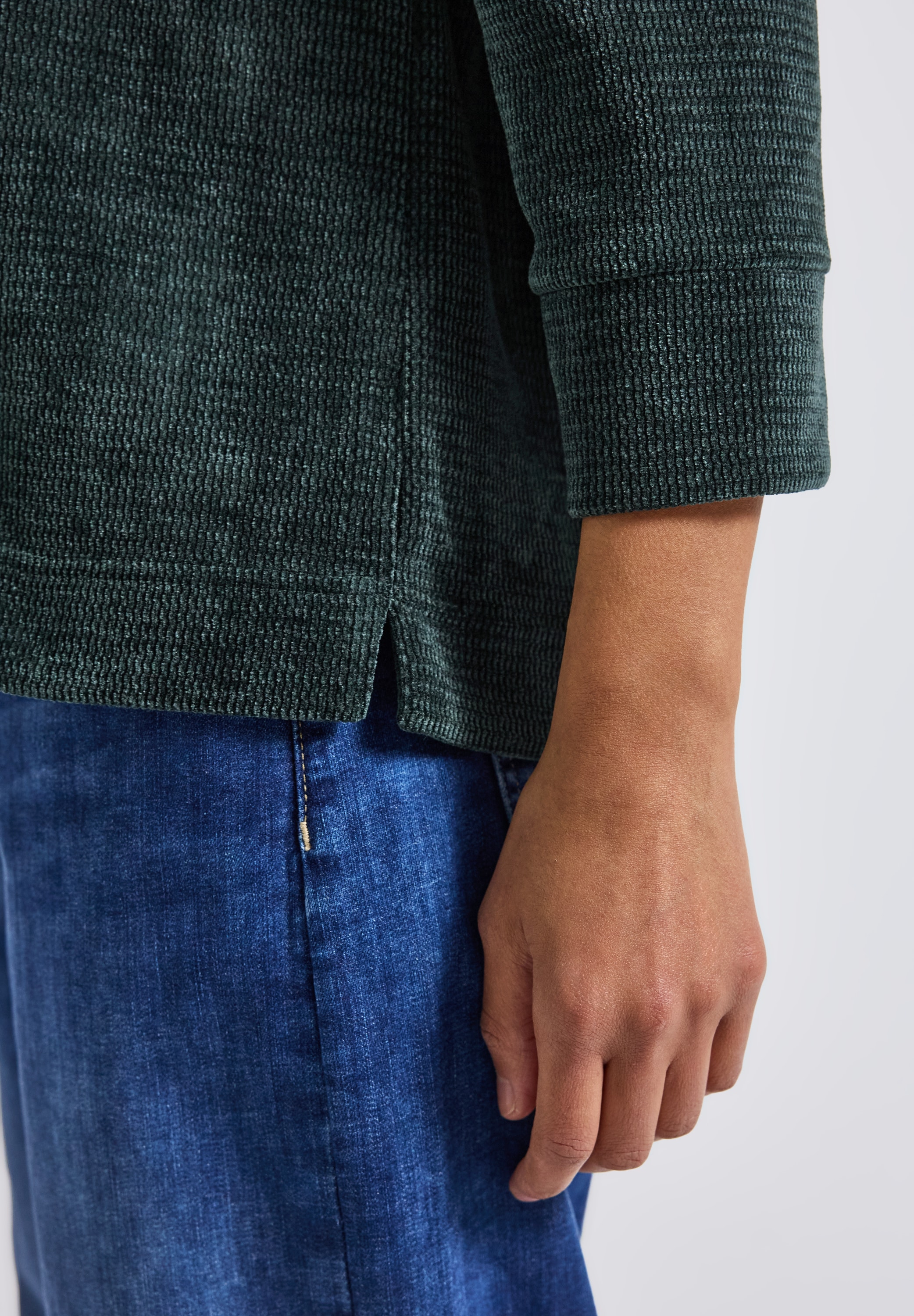 STREET ONE 3/4 Arm-Pullover, mit Rippbündchen