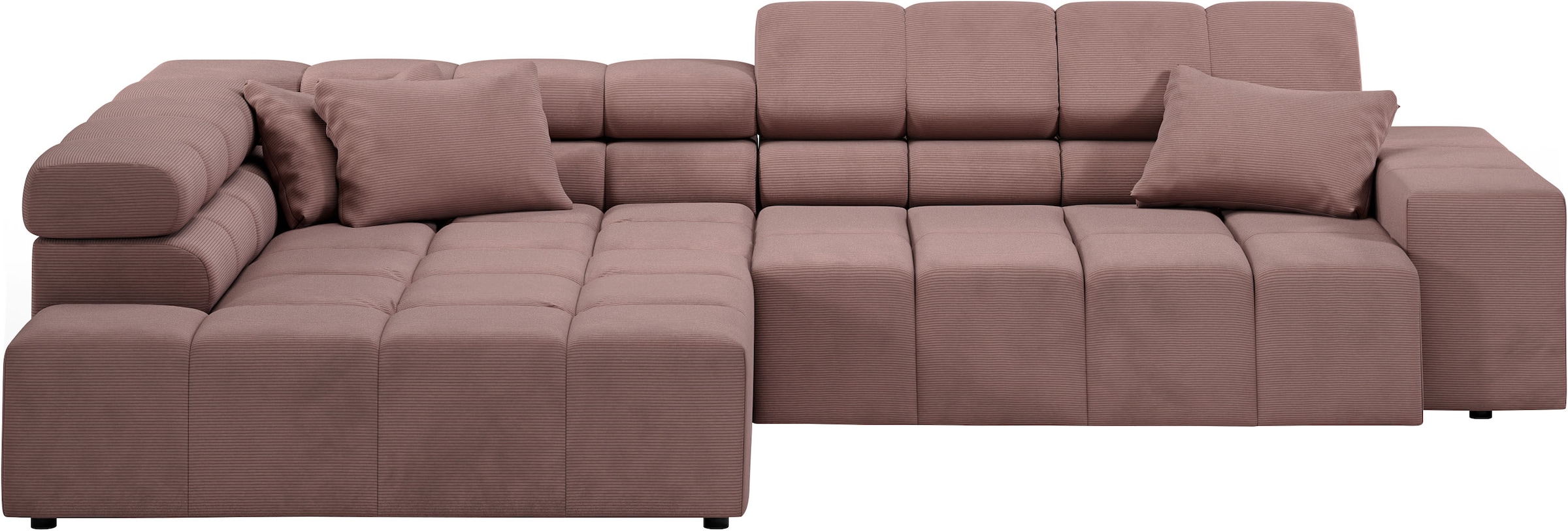 INOSIGN Ecksofa »Ancona incl. Kopfteilverstellung, OTTOs Choice, Breite 319cm, L-Form«, wahlweise motorische Sitztiefenverstellung, auch in Cord + Easy Care