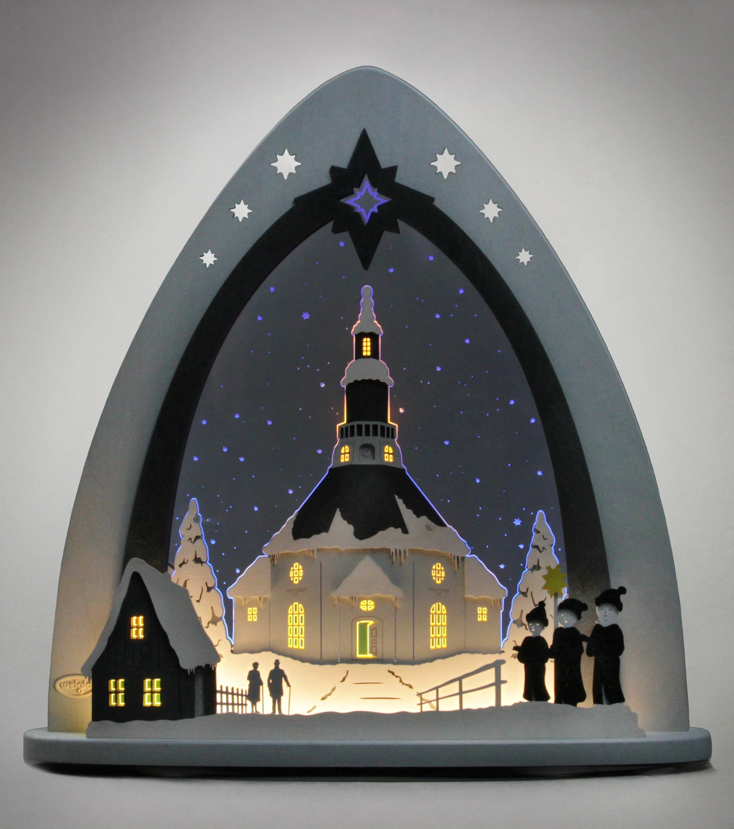 Weigla Lichterbogen »Seiffener Kirche, Weihnachtsdeko«, in 3D Optik