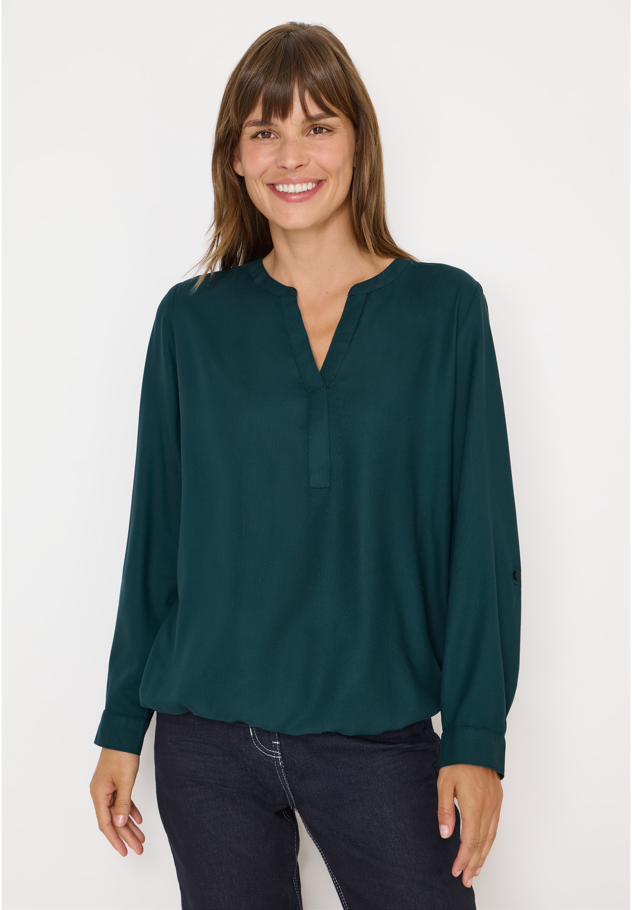 Cecil Langarmbluse in Unifarbe günstig online kaufen