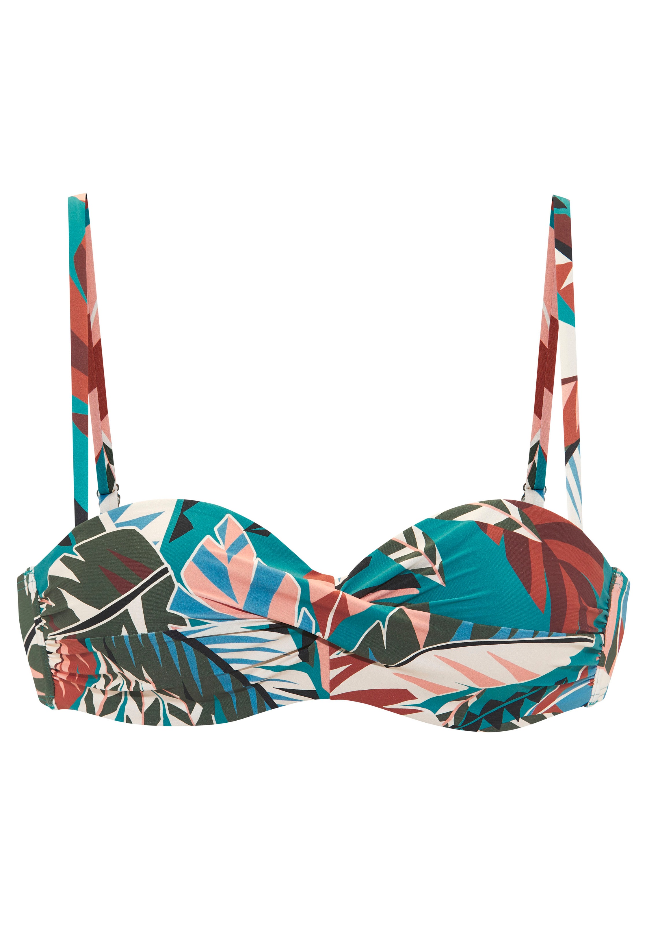 Buffalo Bügel-Bandeau-Bikini-Top "Moana" mit modernem Allover-Print