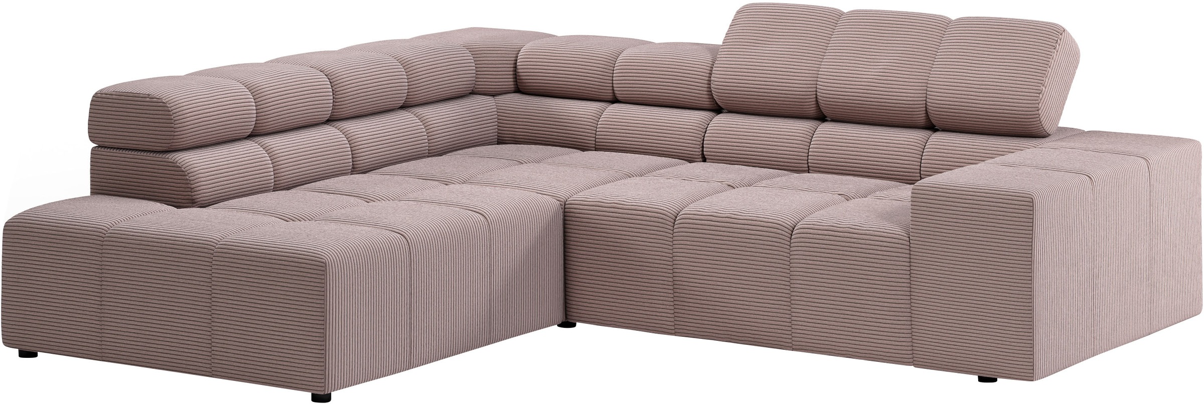 INOSIGN Ecksofa »Ancona, incl. Kopfteilverstellung + 3 Zierkissen, L-Form, Breite 249cm«, wahlweise motorische Sitztiefenverstellung, B/T(H: 249/215/70 cm