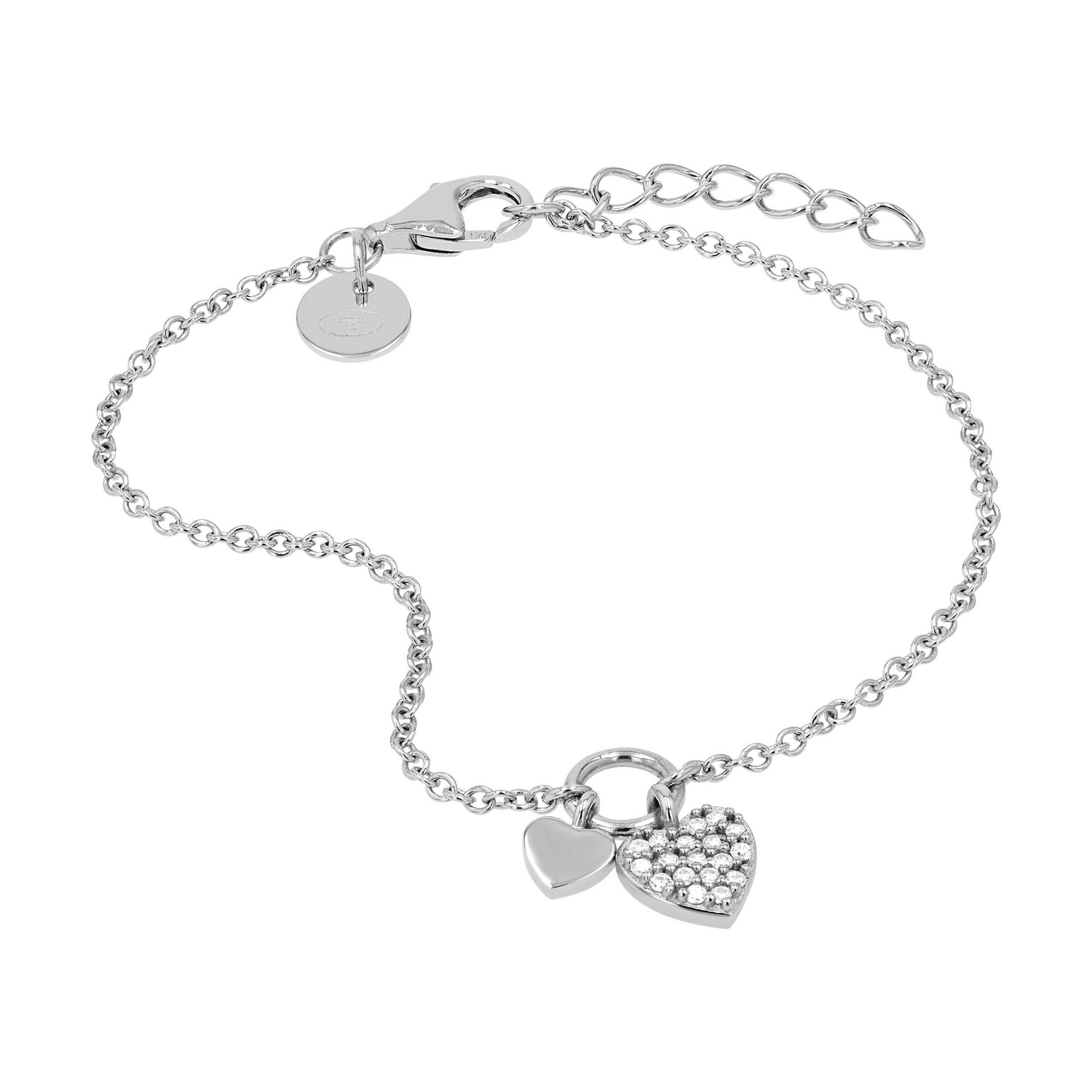 TOM TAILOR Silberarmband »Herzen« mit Zirkonia (synth.)