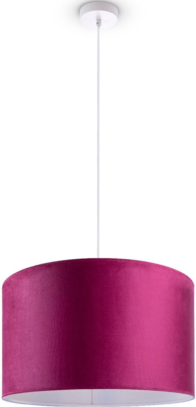 Pendelleuchte BAUR Wohnzimmer Lampenschirm | 1,5m aus Velour »Hugo Kabel E27 Home Unifarben Paco Color«, uni Deko