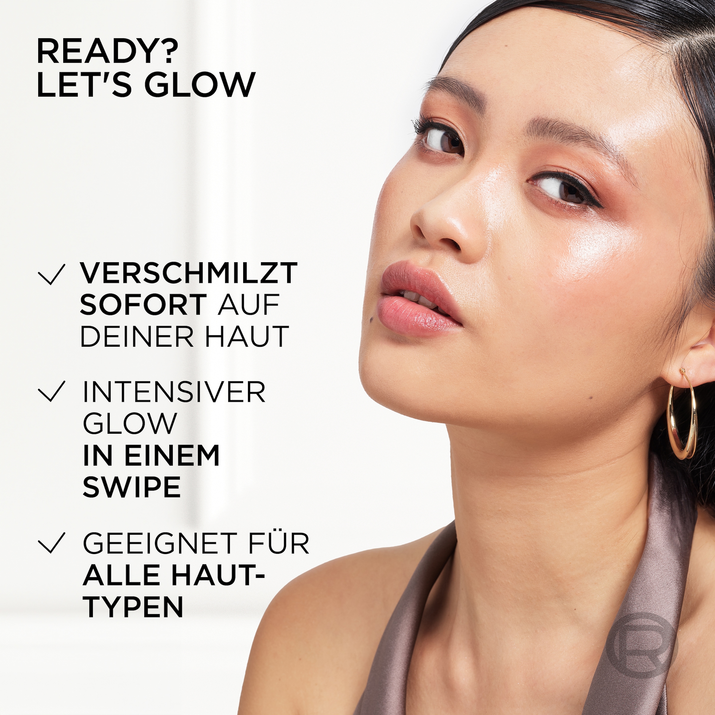 L'ORÉAL PARIS Highlighter »L'Oréal Paris Lumi Le Glass Highlighter Stick«, Reflektierender Wet-Look, hält den ganzen Tag, einfach aufzutragen.