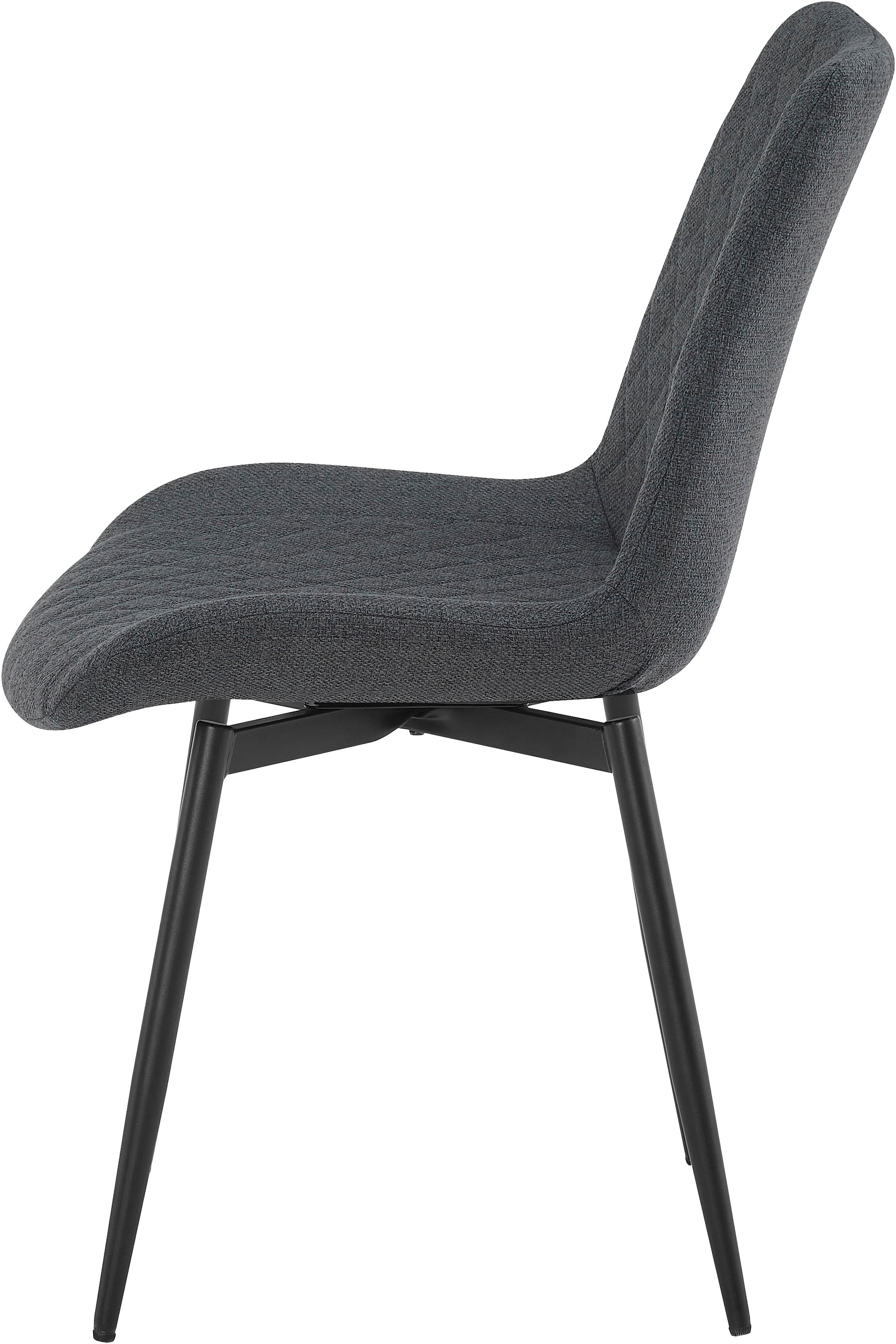 OTTO home Essgruppe »Juniper« Set, 5 tlg. Tisch 140x80cm in Sinterstein-Keramikoptik mit 4 Stühlen, 360° drehbar