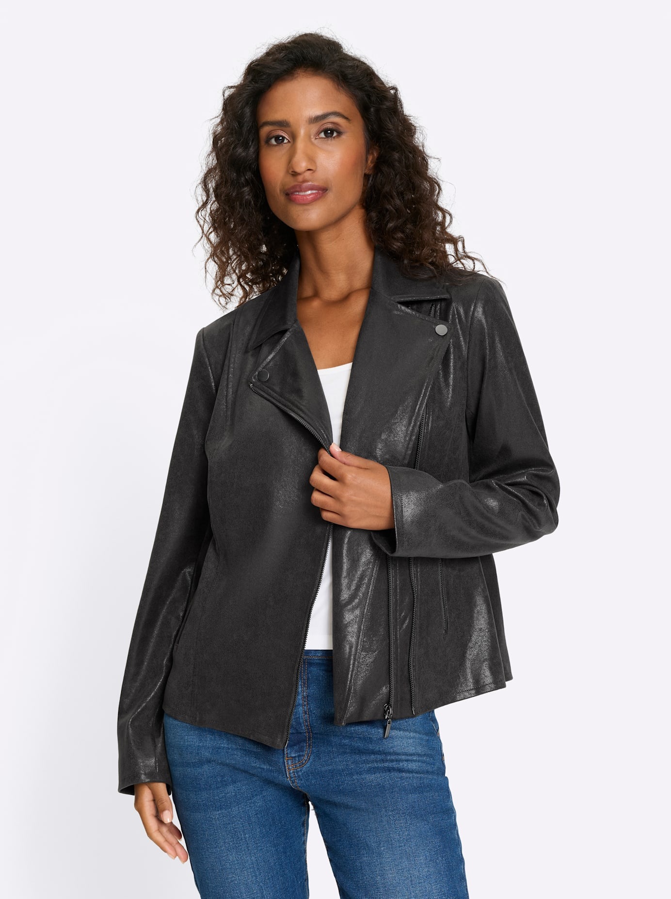 heine Lederimitat-Blazer "Lederimitat-Jacke" günstig online kaufen