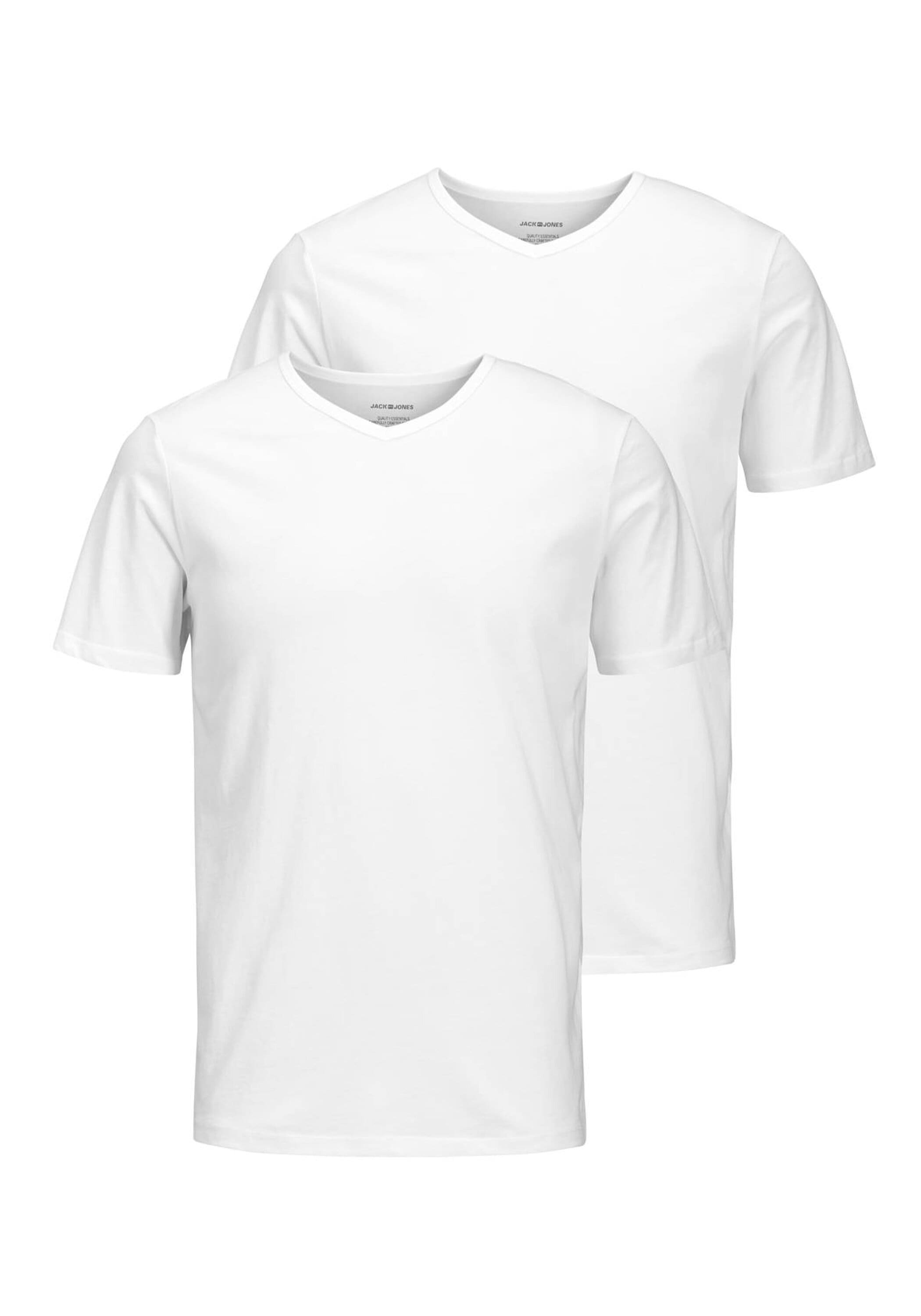 Jack & Jones T-Shirt »T-Shirt JACBASIC V-NECK TEE 2PK 2er Pack«