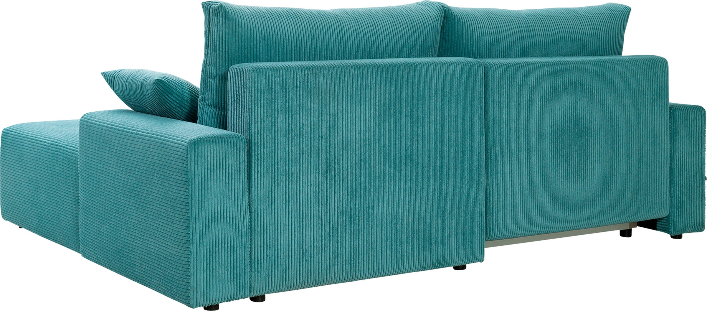exxpo - sofa fashion Ecksofa »Orinoko, aktuelles Design und hoher Sitzkomfort, L-Form«, inkl. Bettfunktion und Bettkasten, schöne Farben im angesagten Cord