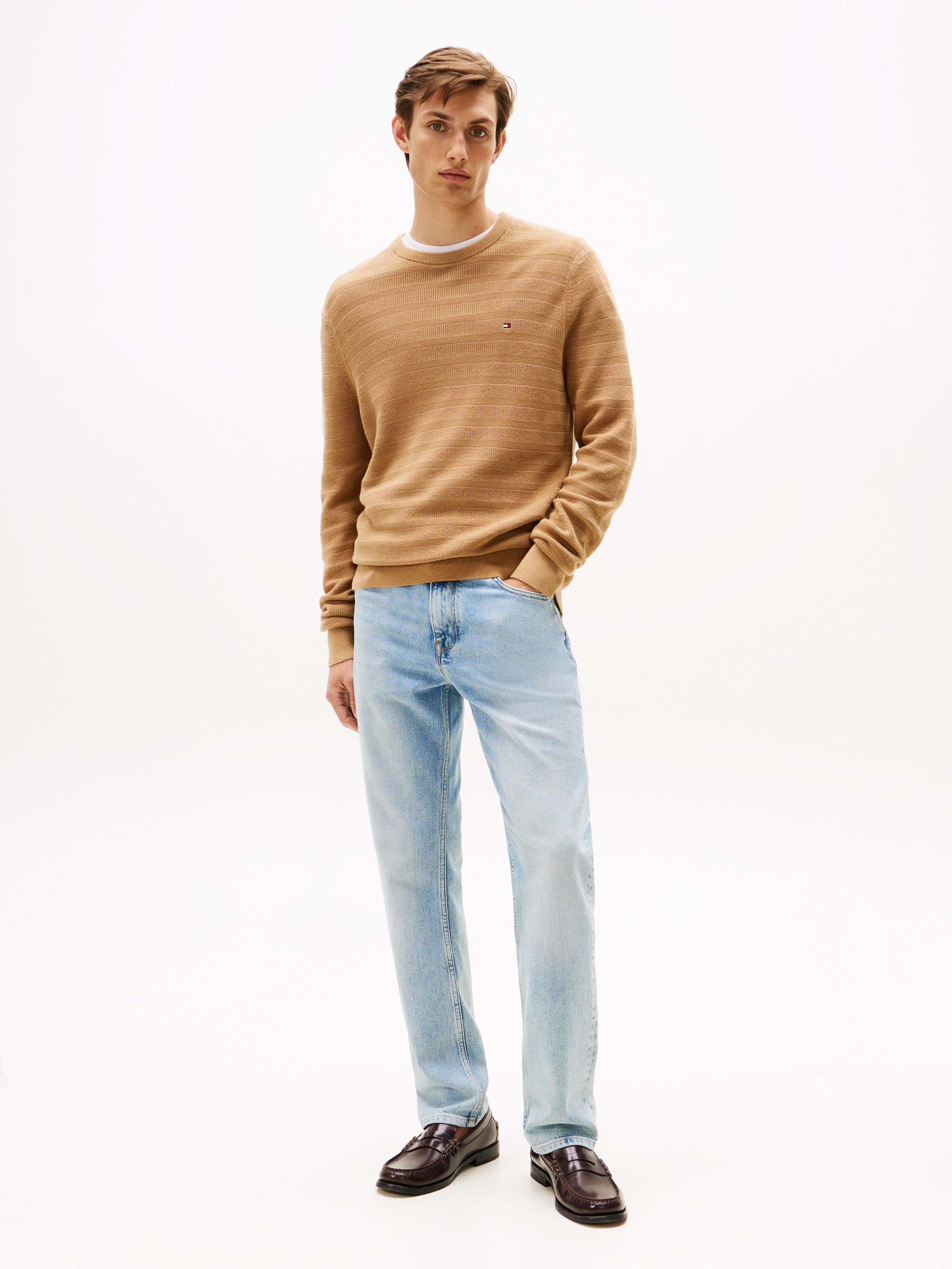 Tommy Hilfiger Rundhalspullover "STRIPE STRUCTURE", regular fit, leicht übe günstig online kaufen