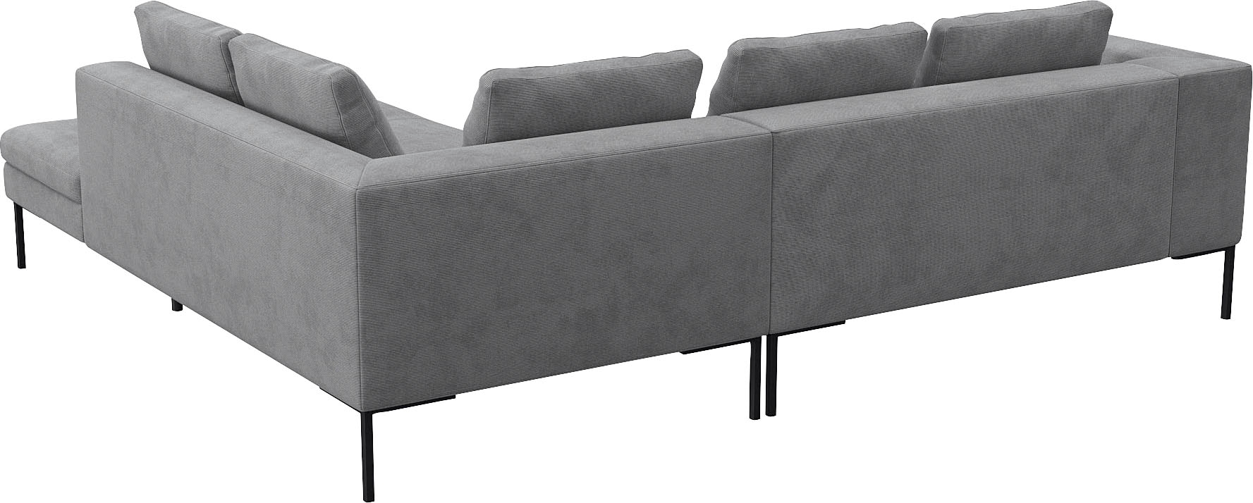 FLEXLUX Ecksofa »Loano, superbequemer Sitzkomfort durch Kaltschaum im Sitz, L-Form«, modernes Sofa, frei im Raum stellbar, lose Kissen, hoher Fuß
