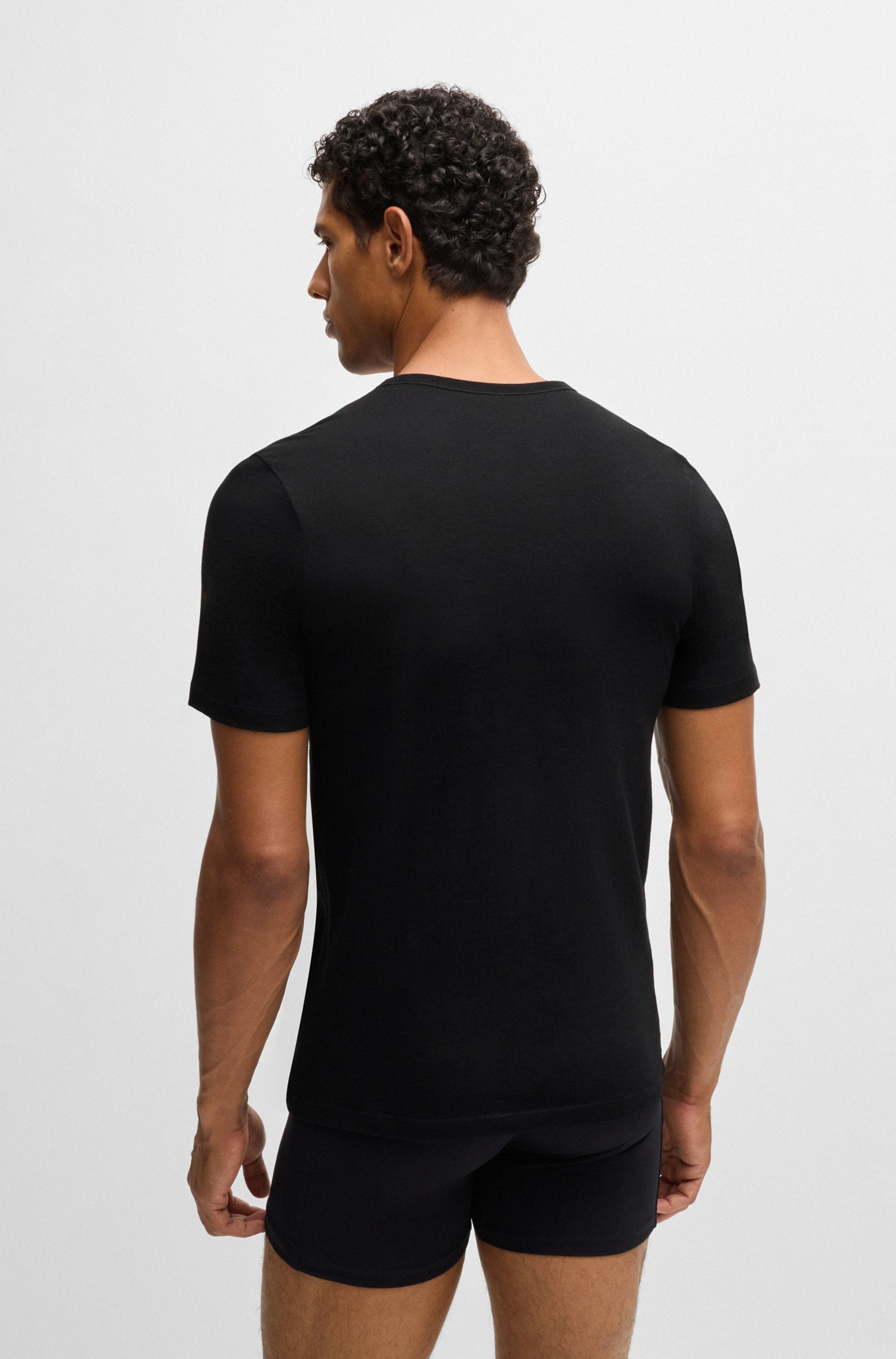 BOSS T-Shirt »Rundhals BOSS ONE x David Beckham«, (Packung, 3 tlg., 3er-Pack), mit dezentem BOSS Logo-Print