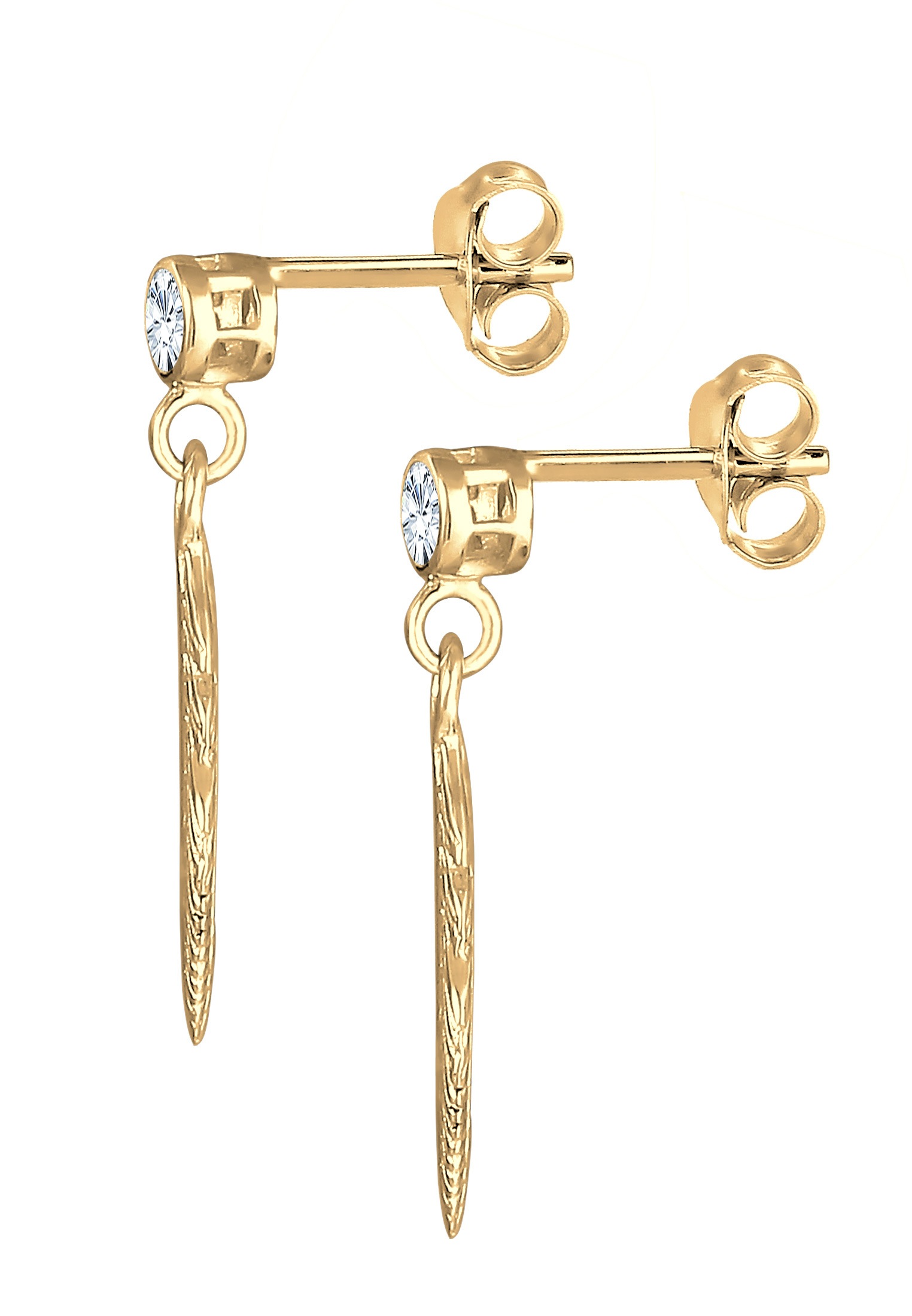 ELLI Feather Earrings 925 Silver Gold 3