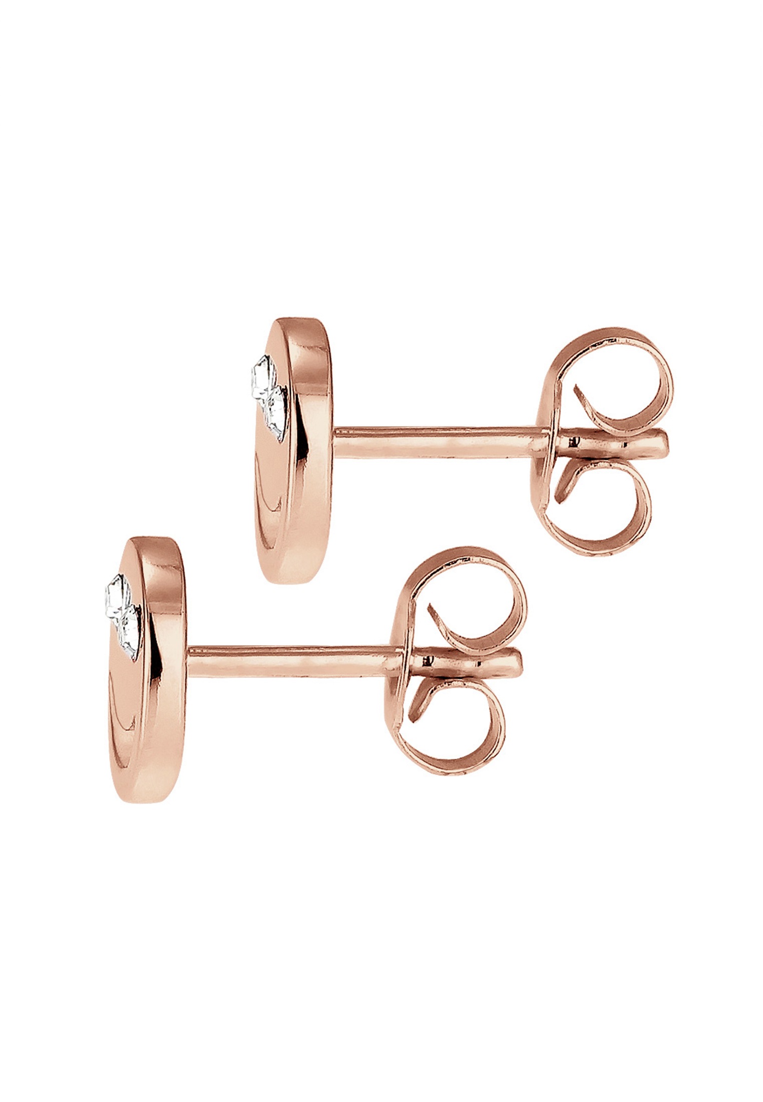 Paar Ohrstecker ELLI "mit Smiling Face 925 Silber, mit Kristallen von Swarovski", rosa (rosegold), Ohrringe, Damen, onesize,mit Steinen, Silber 925 (Sterlingsilber) 2