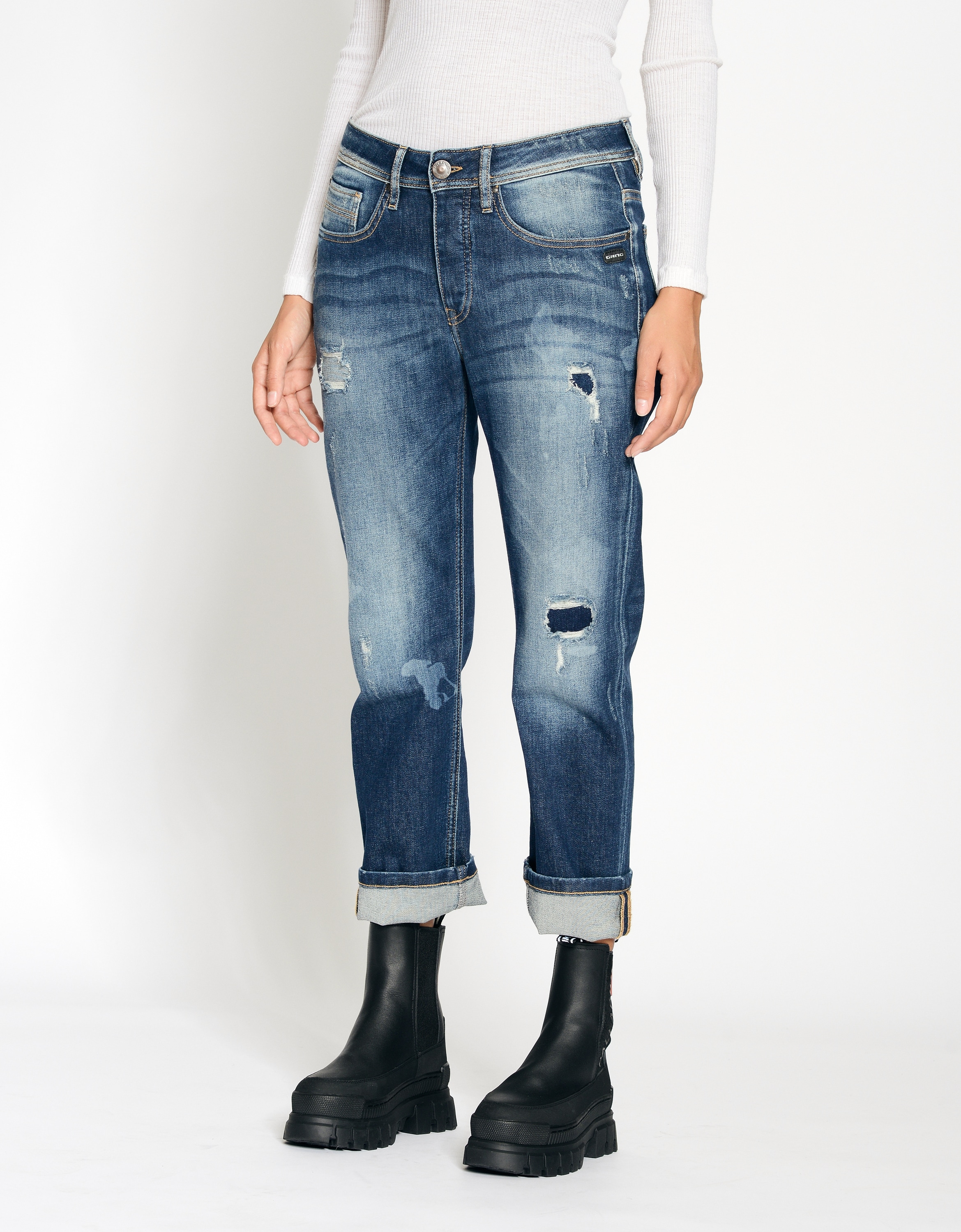 GANG Boyfriend-Jeans "GANG Jeans Boyfriend 94NICA CROPPED" günstig online kaufen