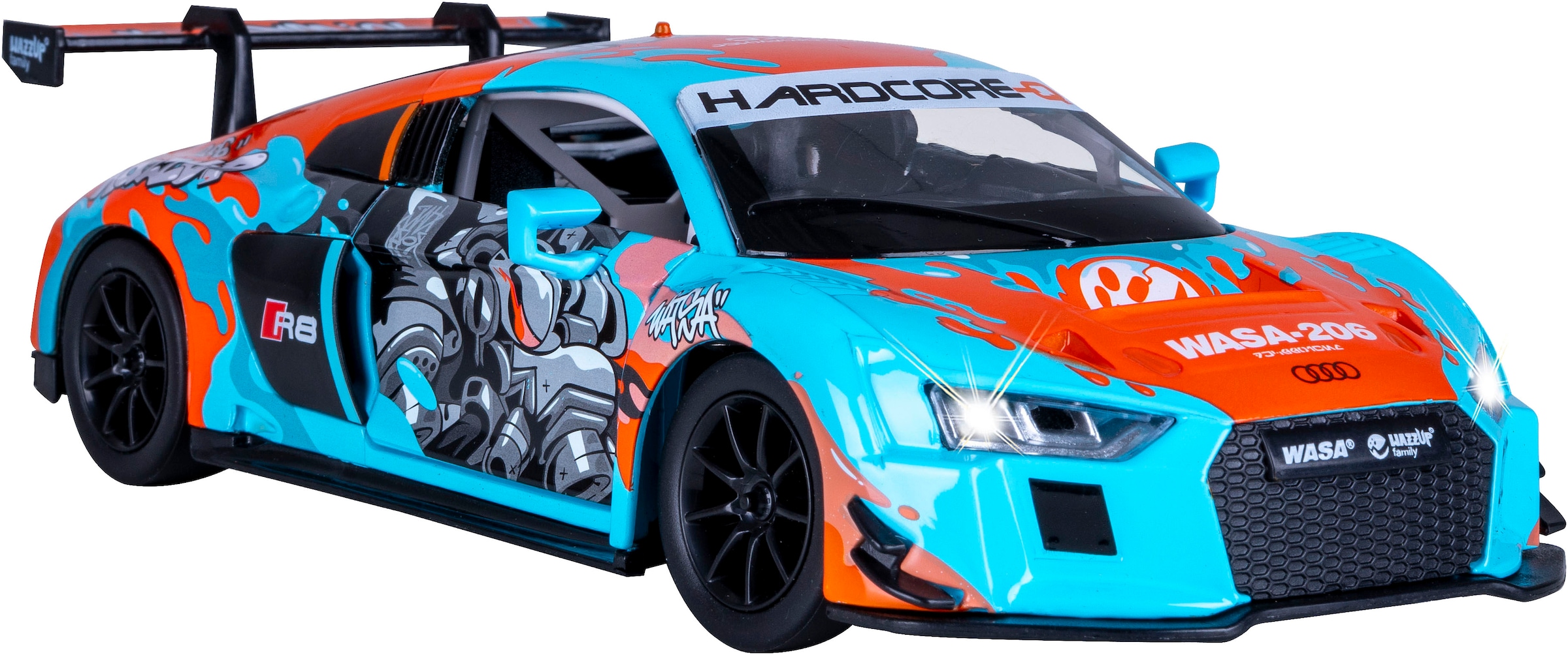 Jamara Spielzeug-Auto »Diecast, Audi R8 LMS blau inklusive Batterien« LED Licht; Maßstab 1:24