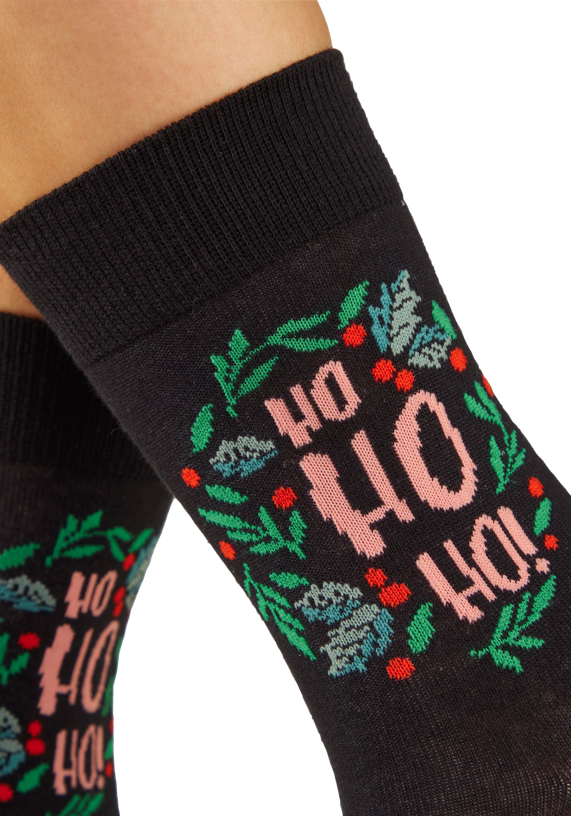 H.I.S Freizeitsocken »Damen Weihnachtssocken« Packung, 3 Paar tlg. mit lustigen Weihnachtsmotiven