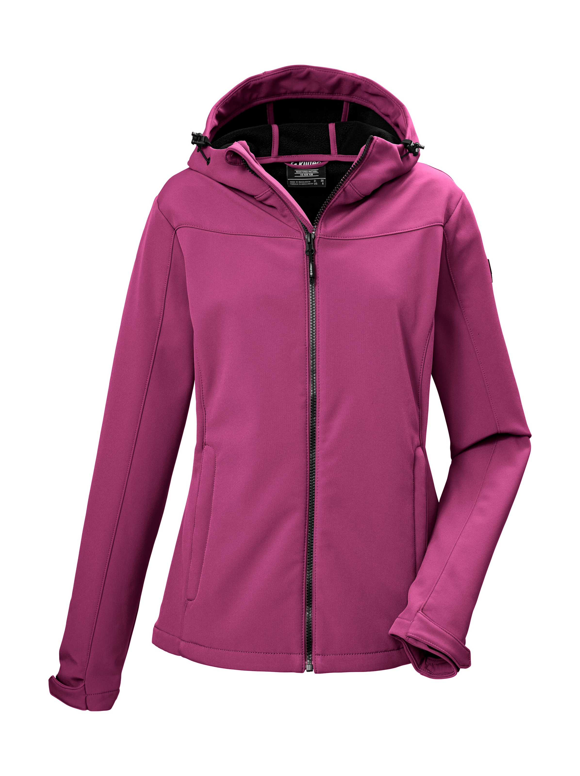 Killtec Softshelljacke "KOS 481 WMN SFTSHLL JCKT" Wind- u wasserabweisend, verstellbare Kapuze