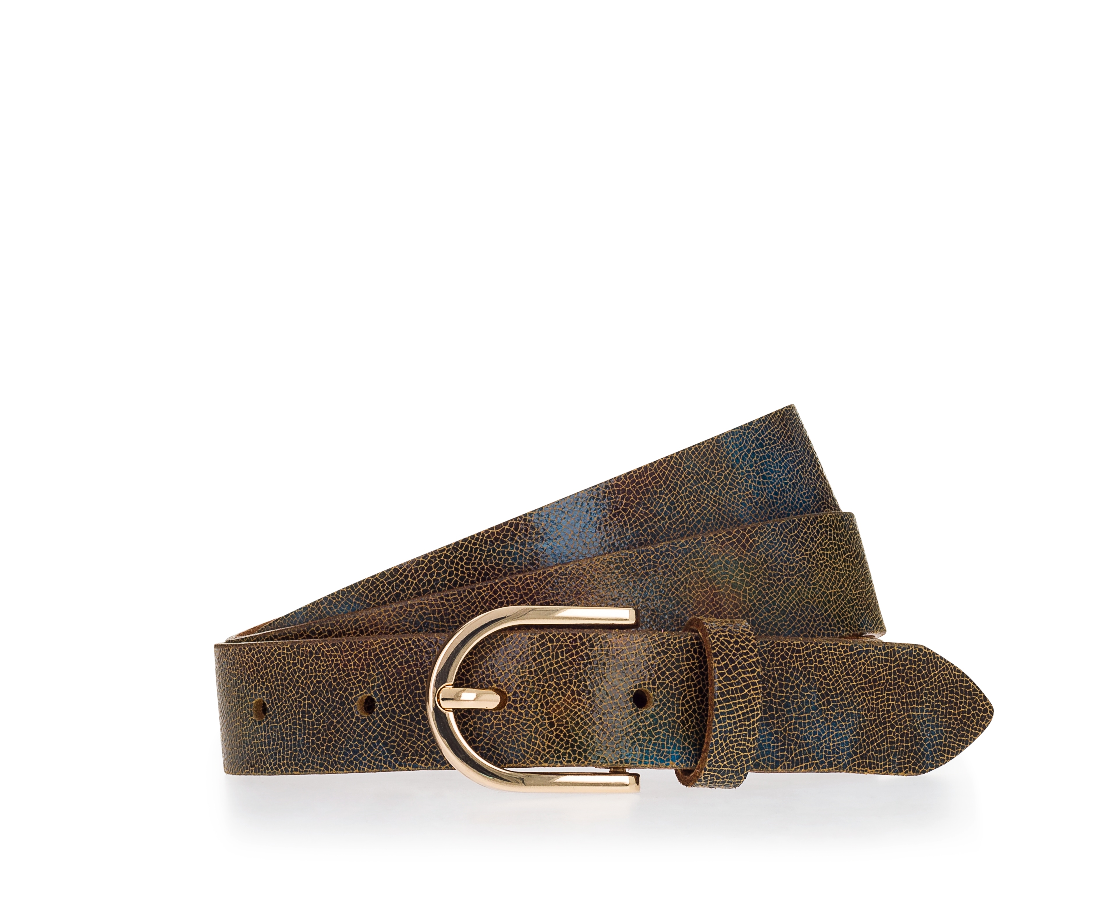 Tamaris Ledergürtel ""Claire Gold"" Glänzende Schließe, 2,5 cm breit