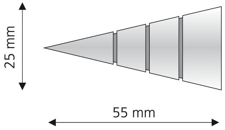 Liedeco Gardinenstangen-Endstück »Kegel mit Rille«, für Rechnung | Ø (Set, 2 auf BAUR St.), Gardinenstangen 16 mm