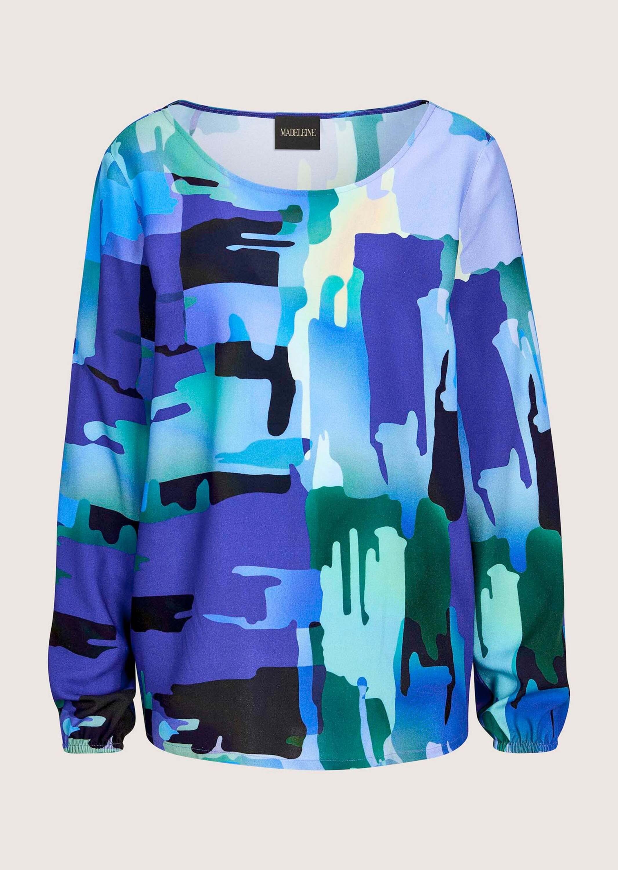 MADELEINE Schlupfbluse "Blusenshirt Stilvolle Viskosebluse mit Grafik-Print günstig online kaufen