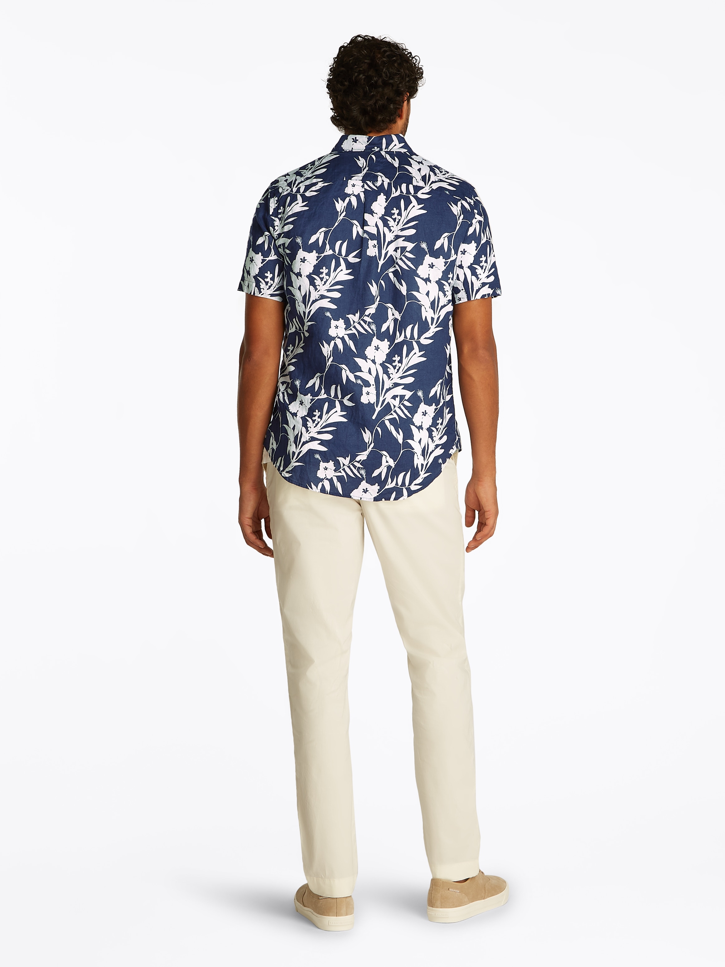 Tommy Hilfiger Leinenhemd »LINEN TROPICAL PRT SS RF SHIRT«, mit Allover Flowerprint