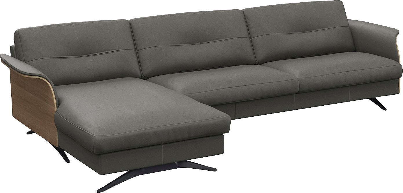 FLEXLUX Ecksofa »Glow, super bequem durch hochwertigem Sitzaufbau mit Federkern, L-Form«, Modernes skandinavisches Design