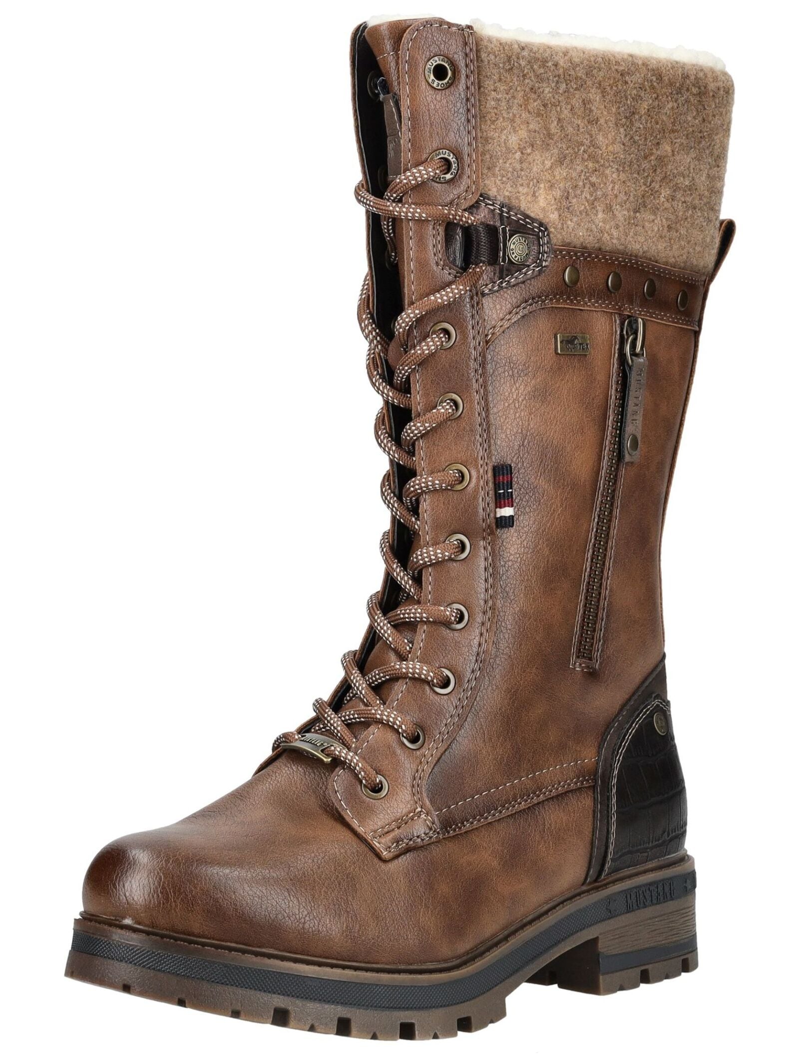 Mustang Shoes Schnürstiefel »Mustang Shoes Stiefel Lederimitat/Textil«