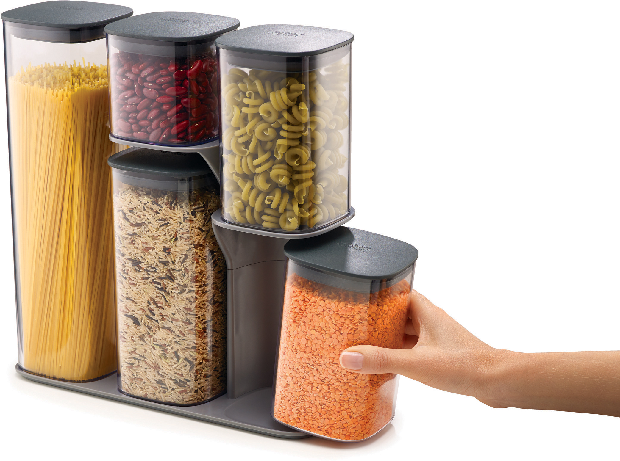 Vorratsdose »Podium«, (5 tlg.), luftdichtschließender Deckel,1,9L,1,3L,900ml,500ml