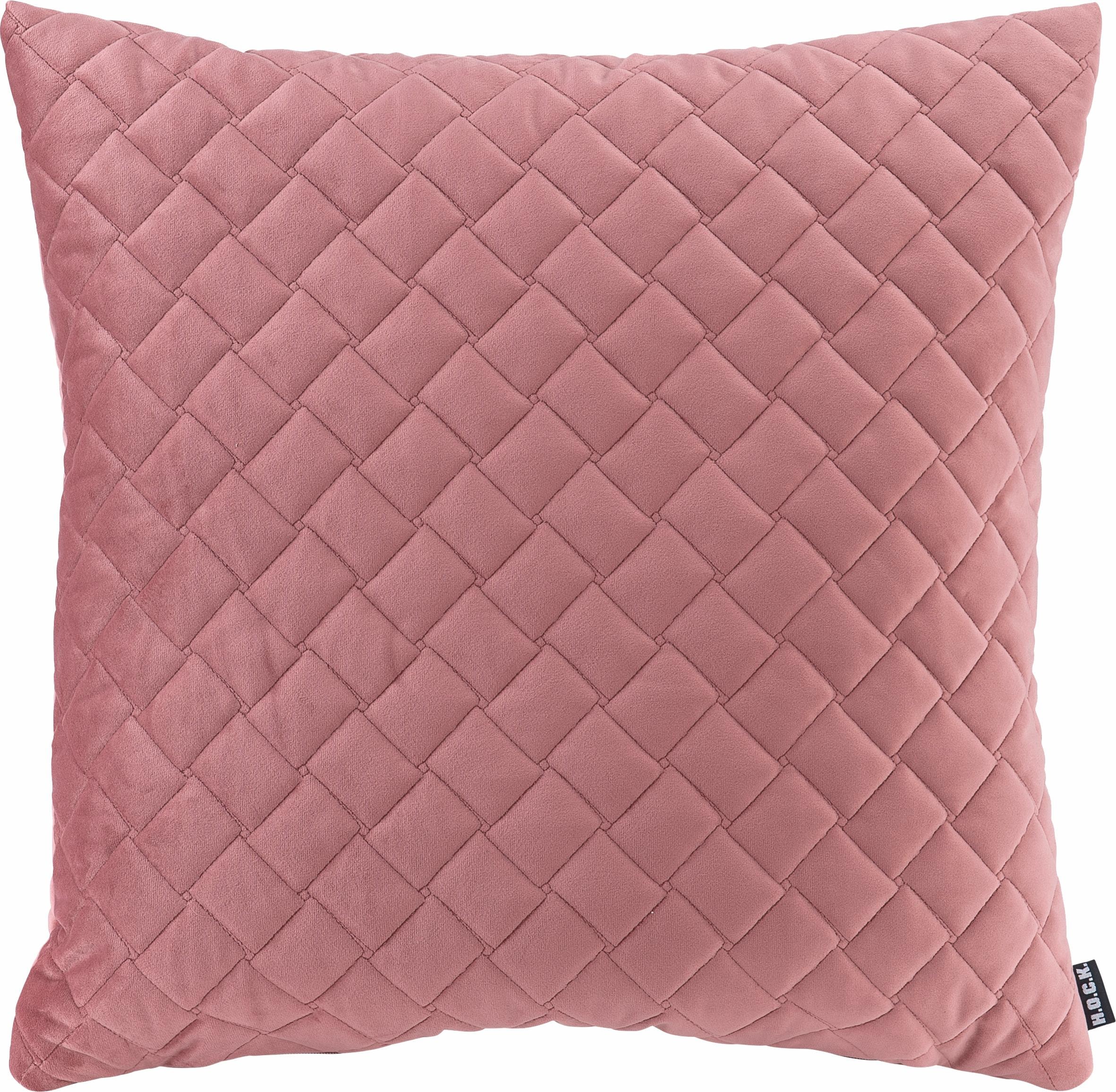 H.O.C.K. Dekokissen "Soft Nobile" mit gesteppten Mustern, Kissenhülle mit F günstig online kaufen