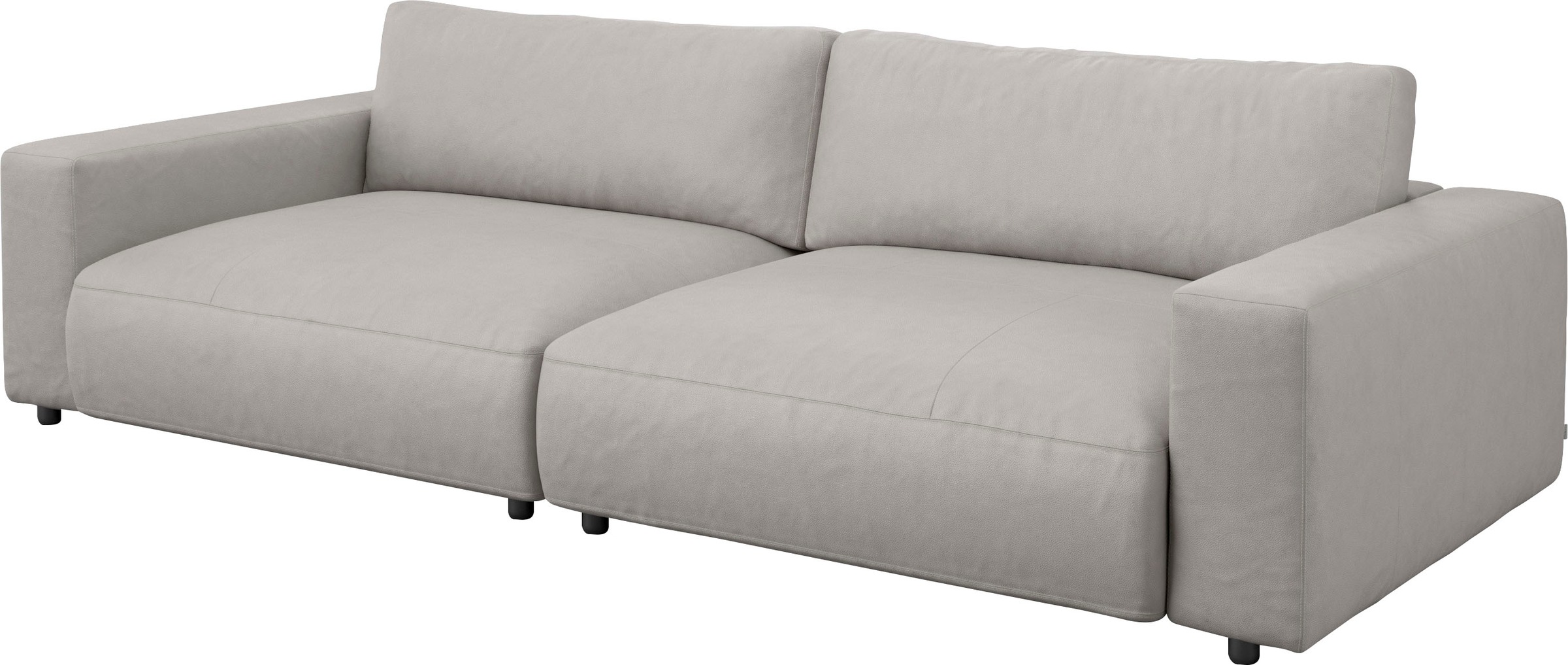 Big-Sofa MUSTERRING "LUCIA", beige (beige bax), B:252cm H:81cm T:124cm, Flachgewebe FLORIS (100% Polyester);Flachgewebe VALMONT (60% Baumwolle/ 40% Leinen);Microfaser CRONA (100% Polyester), Sofas, Big-Sofa, in vielen Qualitäten und 4 unterschiedlichen Nä 8