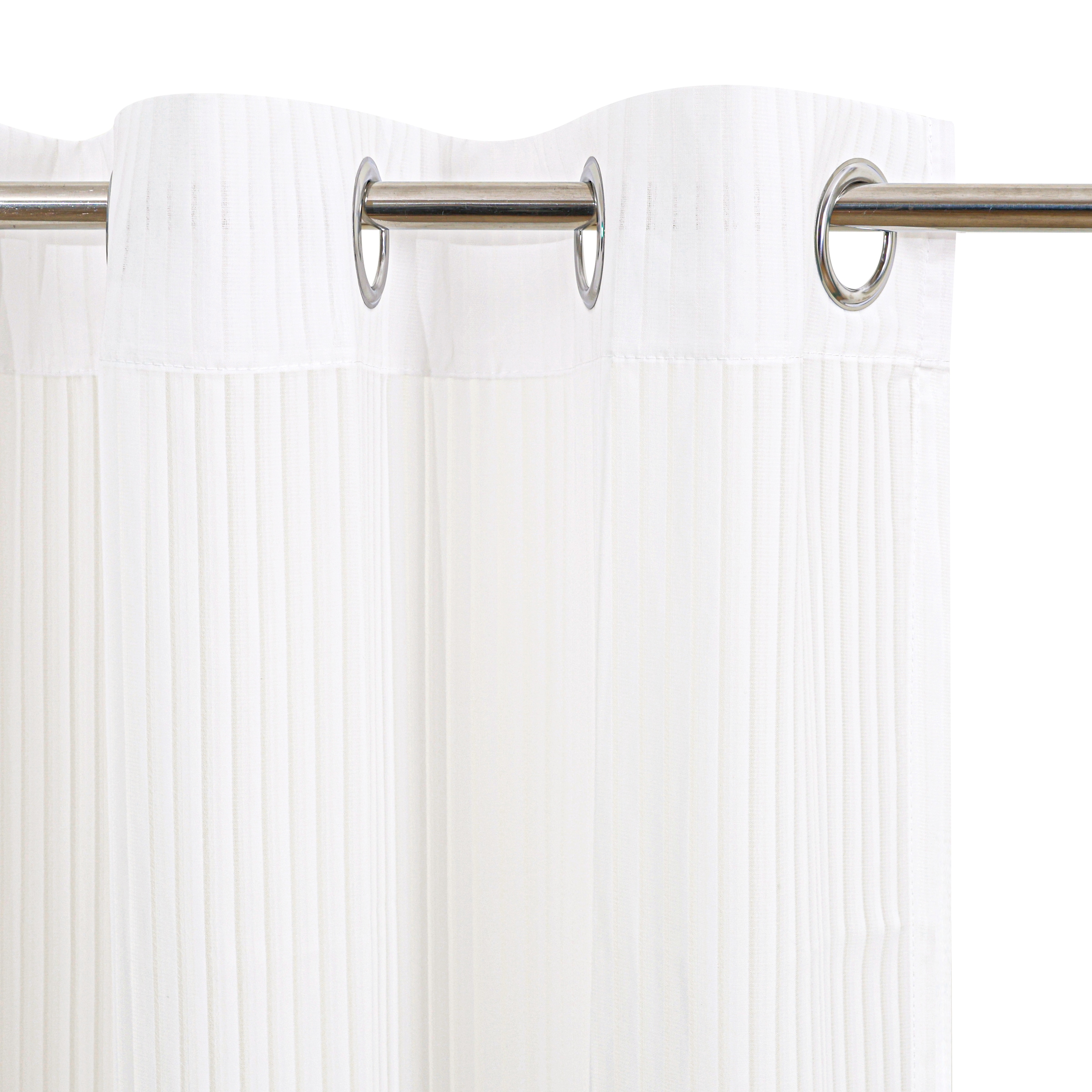 OTTO home Gardine »Fritty« Ösen 2 Stk. tlg. Ösen,  transparent, Pflegeleicht, elegante Längststreifen