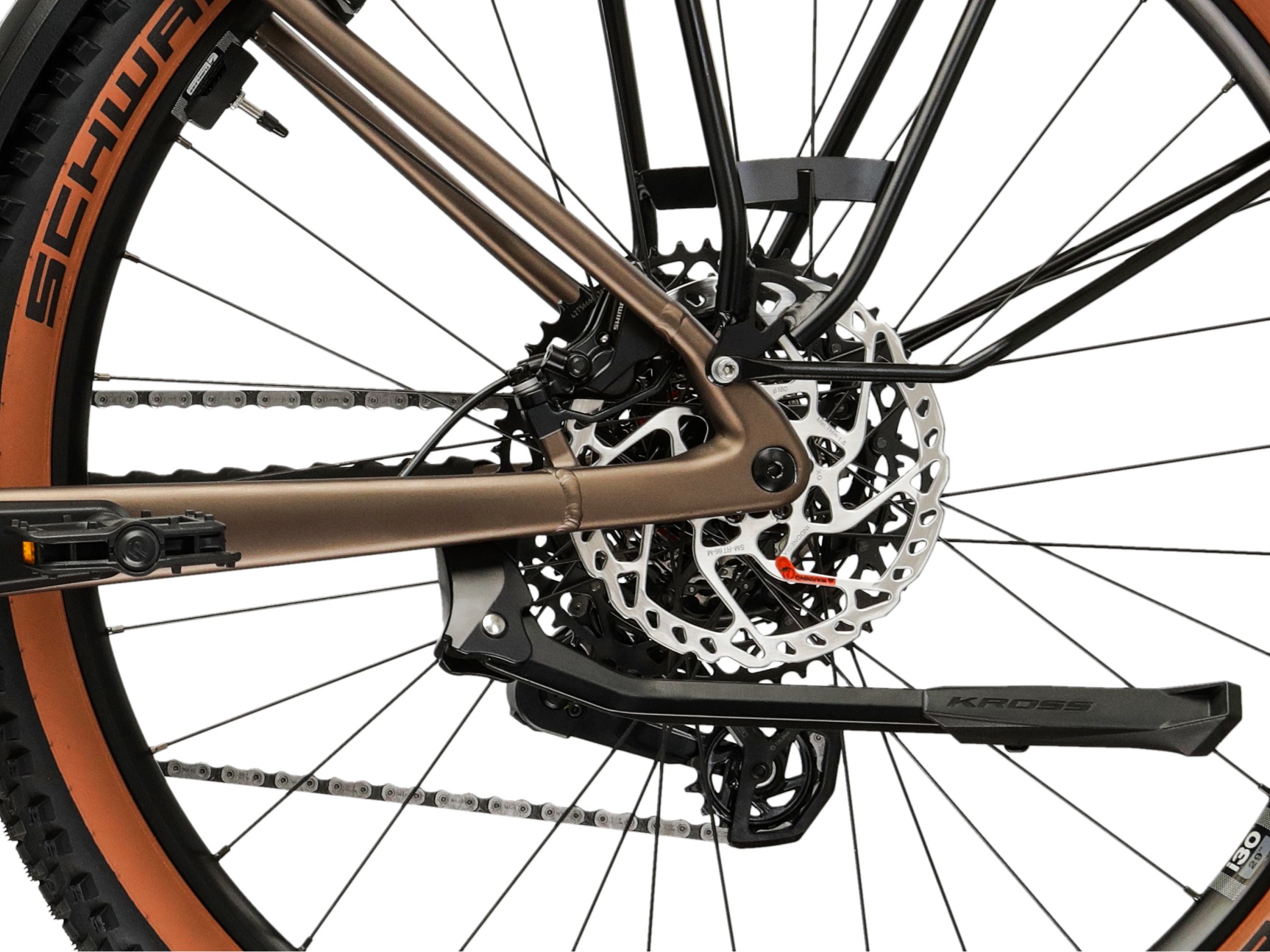 Kross »Influx Hybrid 6.0 21,3Ah / 800 Wh 29 Zoll braun 12 Gänge 2026« 12 Gang SRAM S1000 EAGLE AXS Schaltwerk Kettenschaltung Mittelmotor 250 W