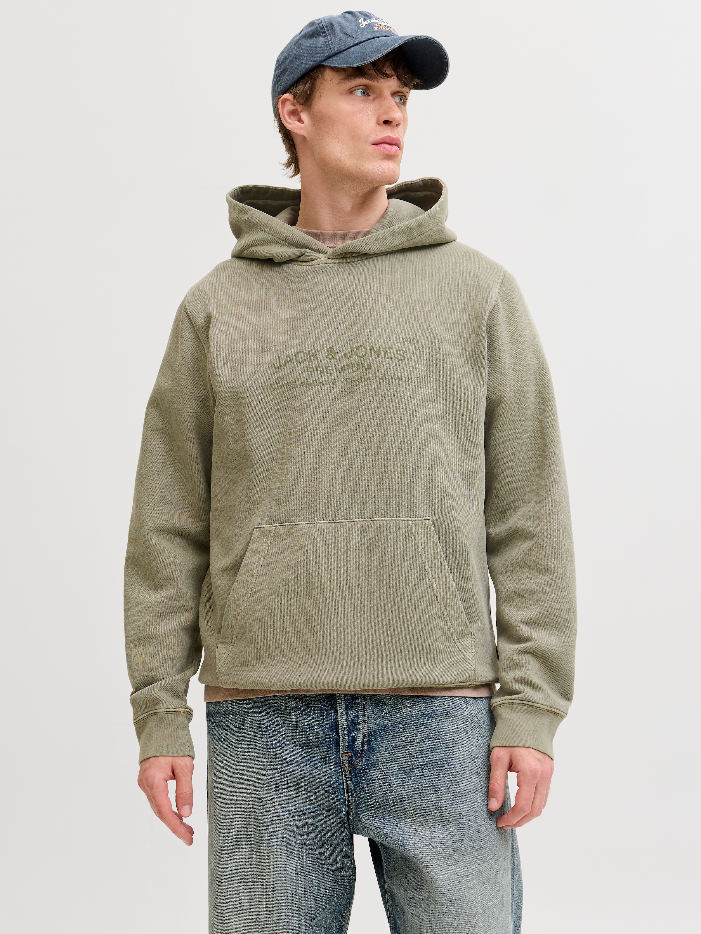 Jack & Jones "JPRBLUAIDEN HOOD SWEAT", Baumwolle, regular fit